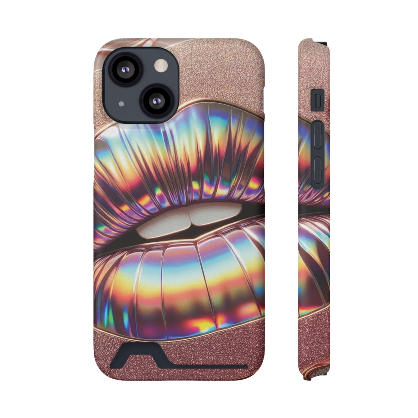"Bronze Kiss" - Phone Case With Card Holder - Creatively Designed Shop
