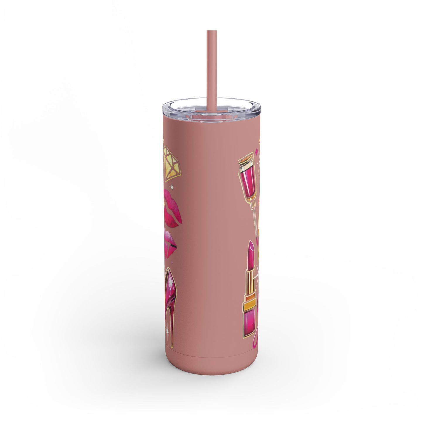 Pink, Sip & Love - Maars Maker Skinny Matte Tumbler, 20oz - Creatively Designed Shop