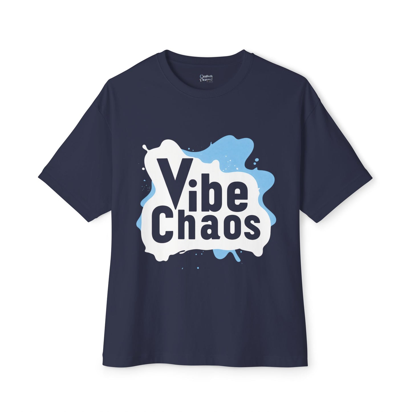 Vibe Chaos (Blue) - Unisex Oversized Boxy Tee