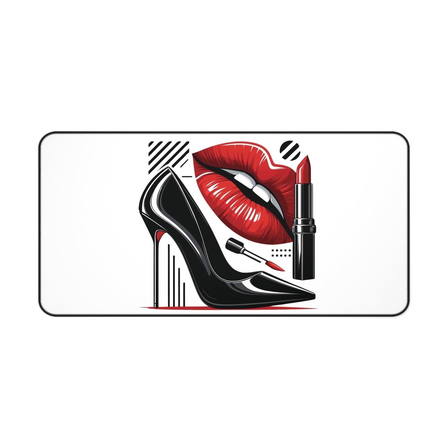 "Red & Black Beauty" - Desk Mat - Creatively Designed Shop