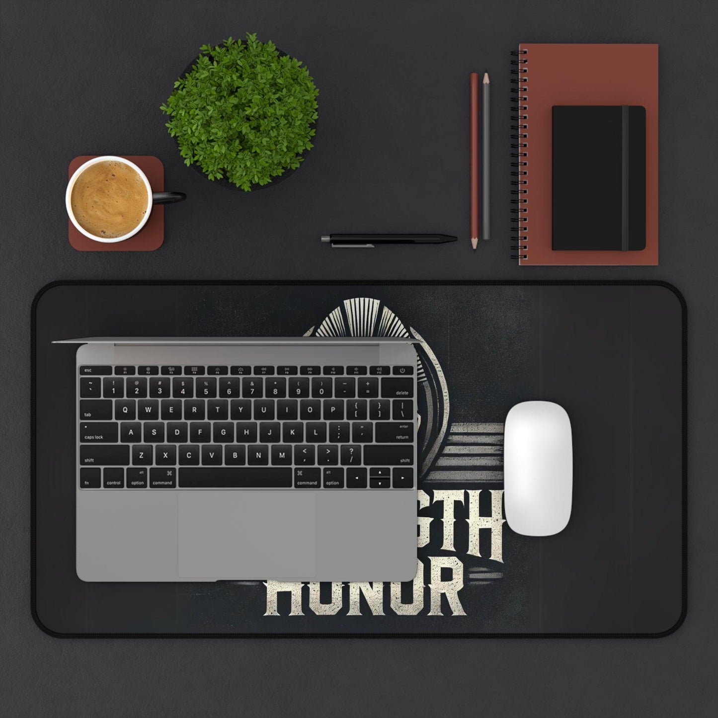 "Strength and Honor" - Desk Mat - Creatively Designed Shop