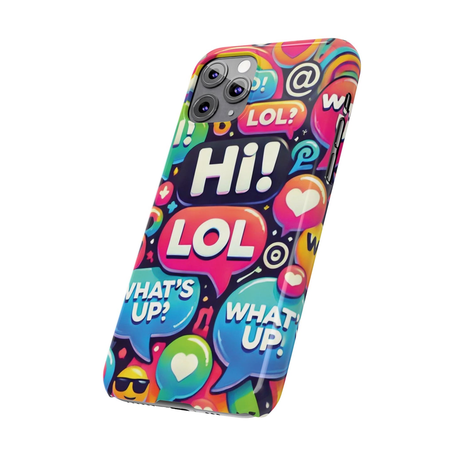 "Text Bubbles" - Slim Phone Cases - Creatively Designed Shop