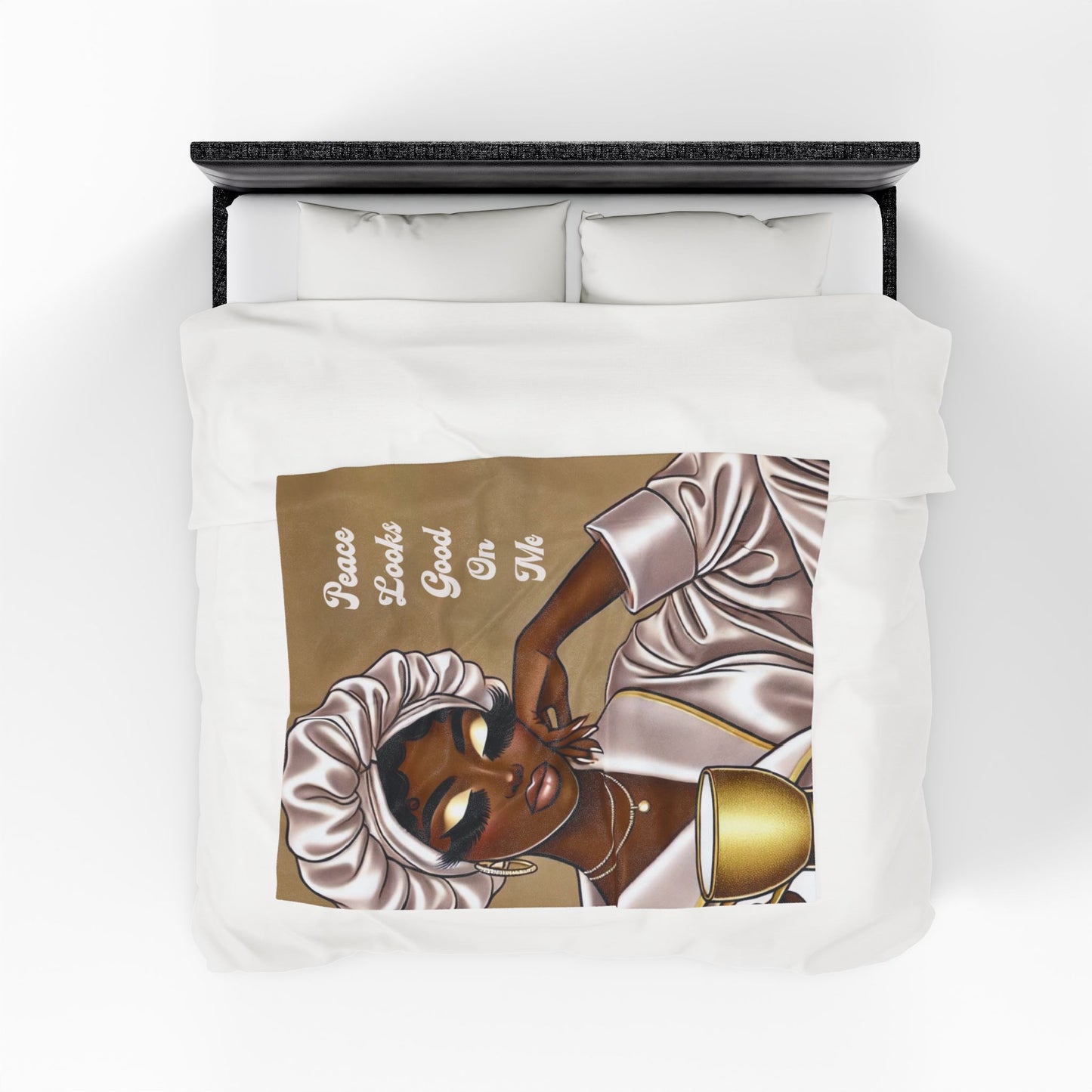 Peace Looks Good On Me - Velveteen Plush Blanket