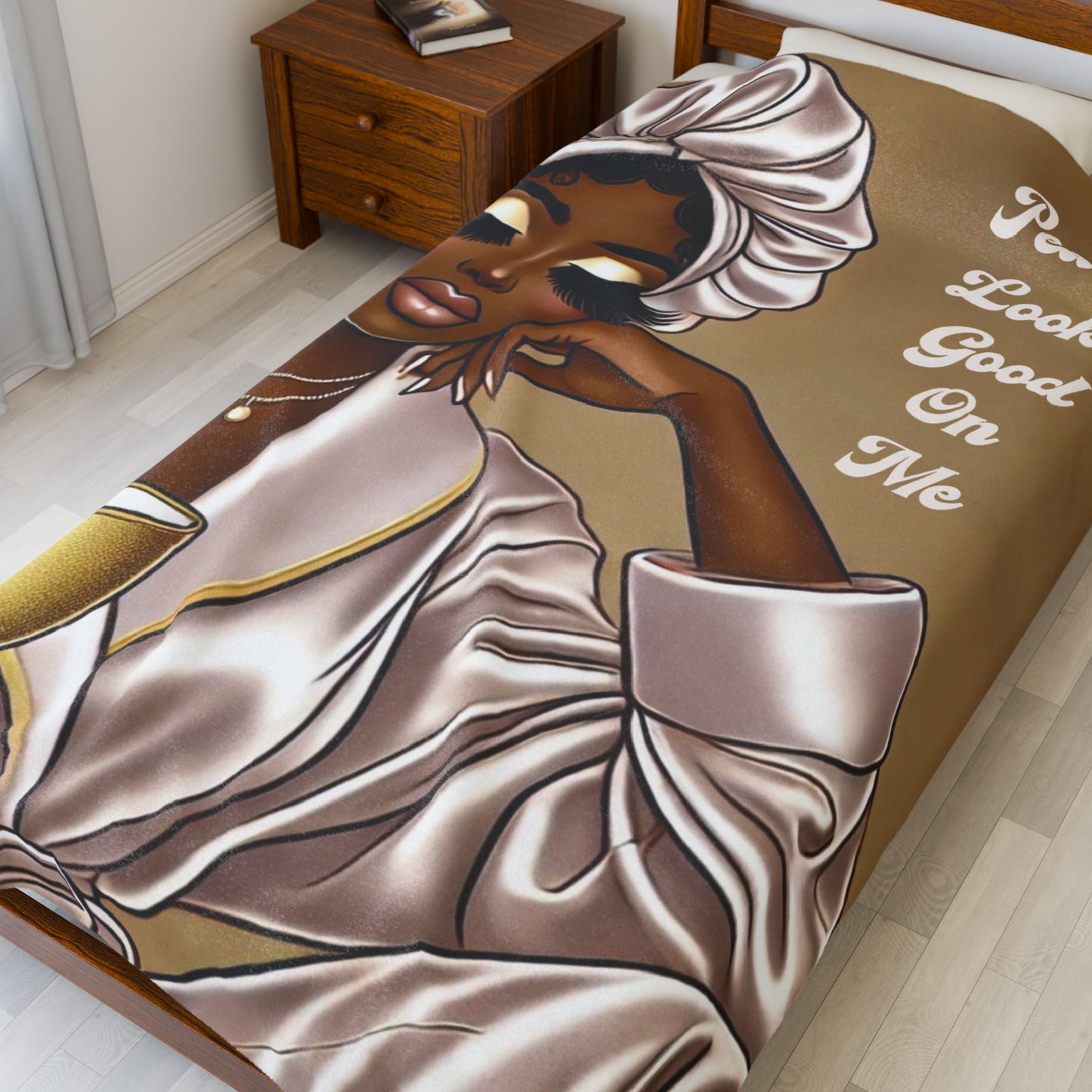 Peace Looks Good On Me - Velveteen Plush Blanket