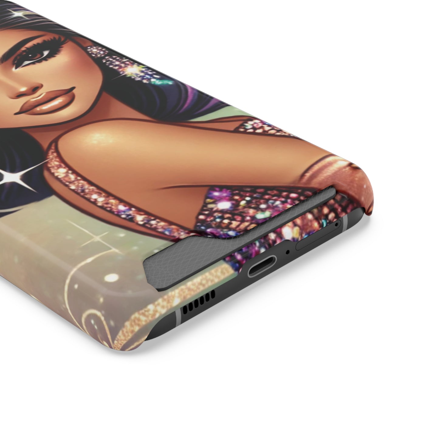 "Stunning" - Phone Case With Card Holder - Creatively Designed Shop