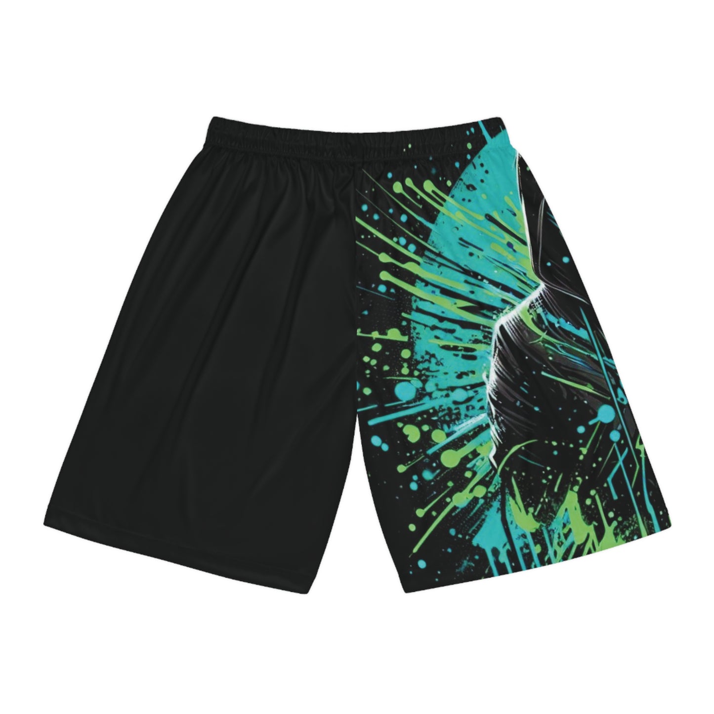 Mystery in Splatter - Basketball Shorts (AOP) - Creatively Designed Shop