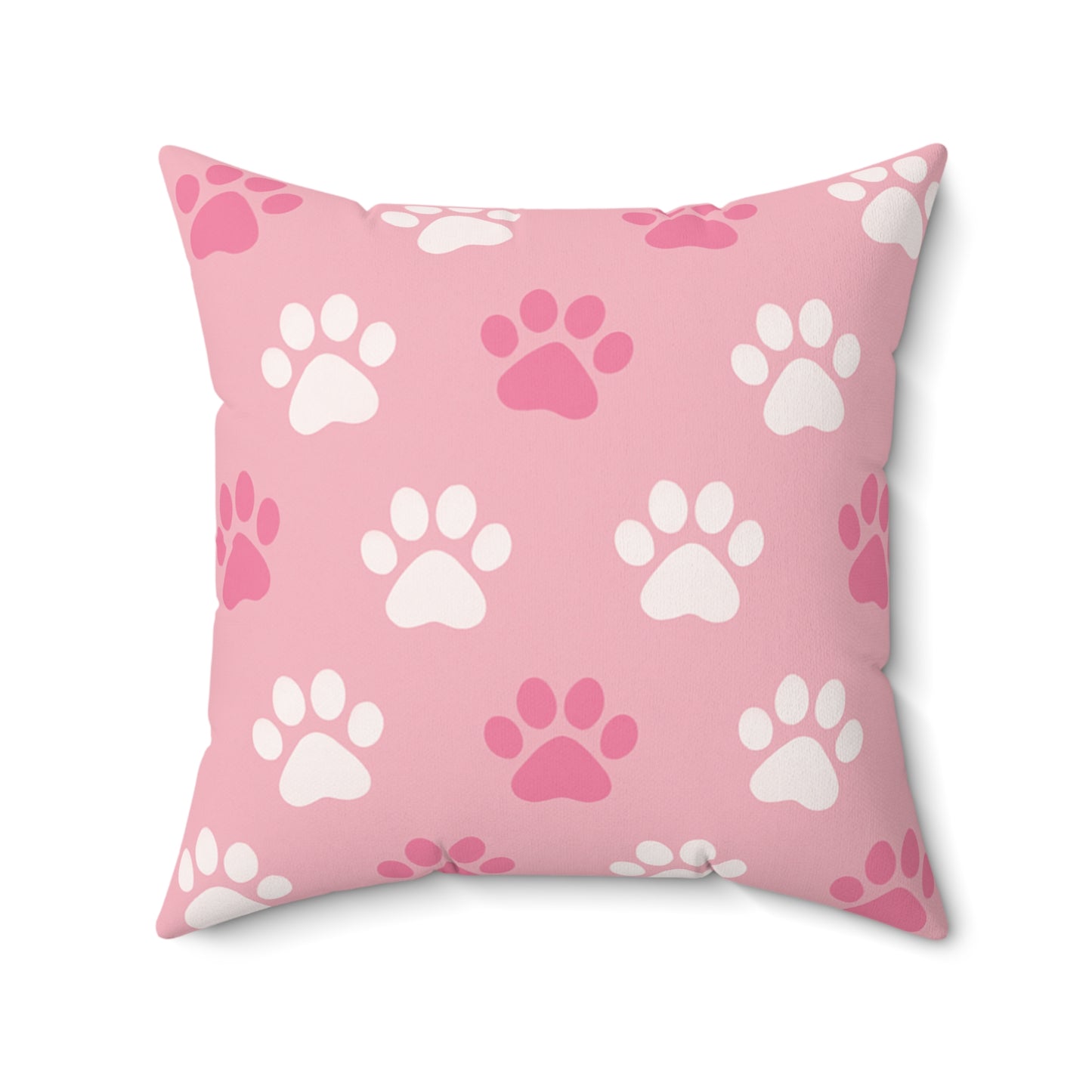 Bow Wow in Pink - Spun Polyester Square Pillow