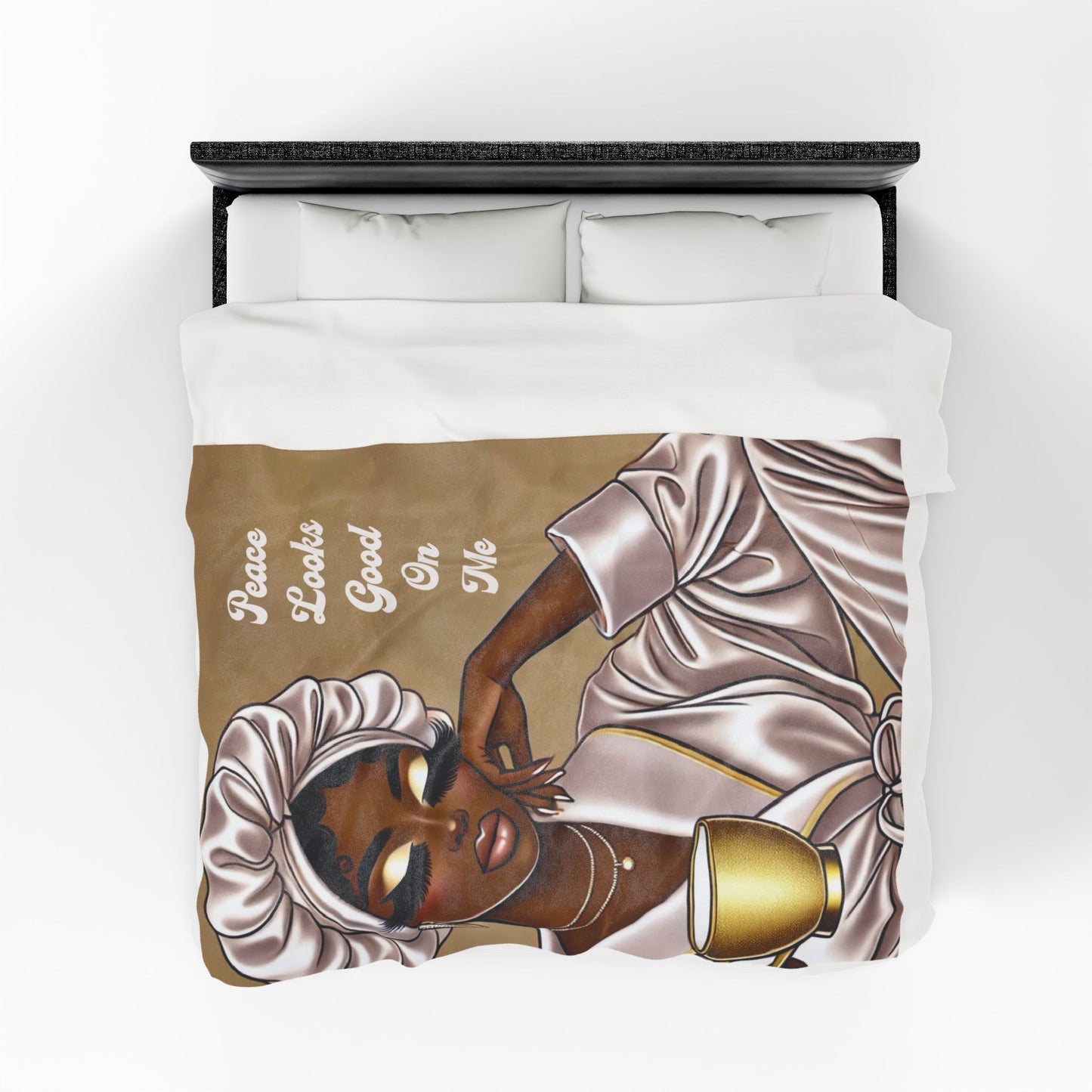 Peace Looks Good On Me - Velveteen Plush Blanket