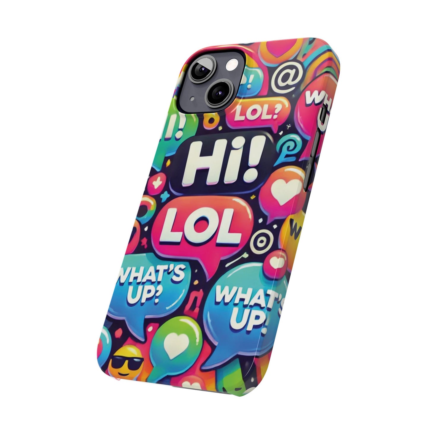 "Text Bubbles" - Slim Phone Cases - Creatively Designed Shop