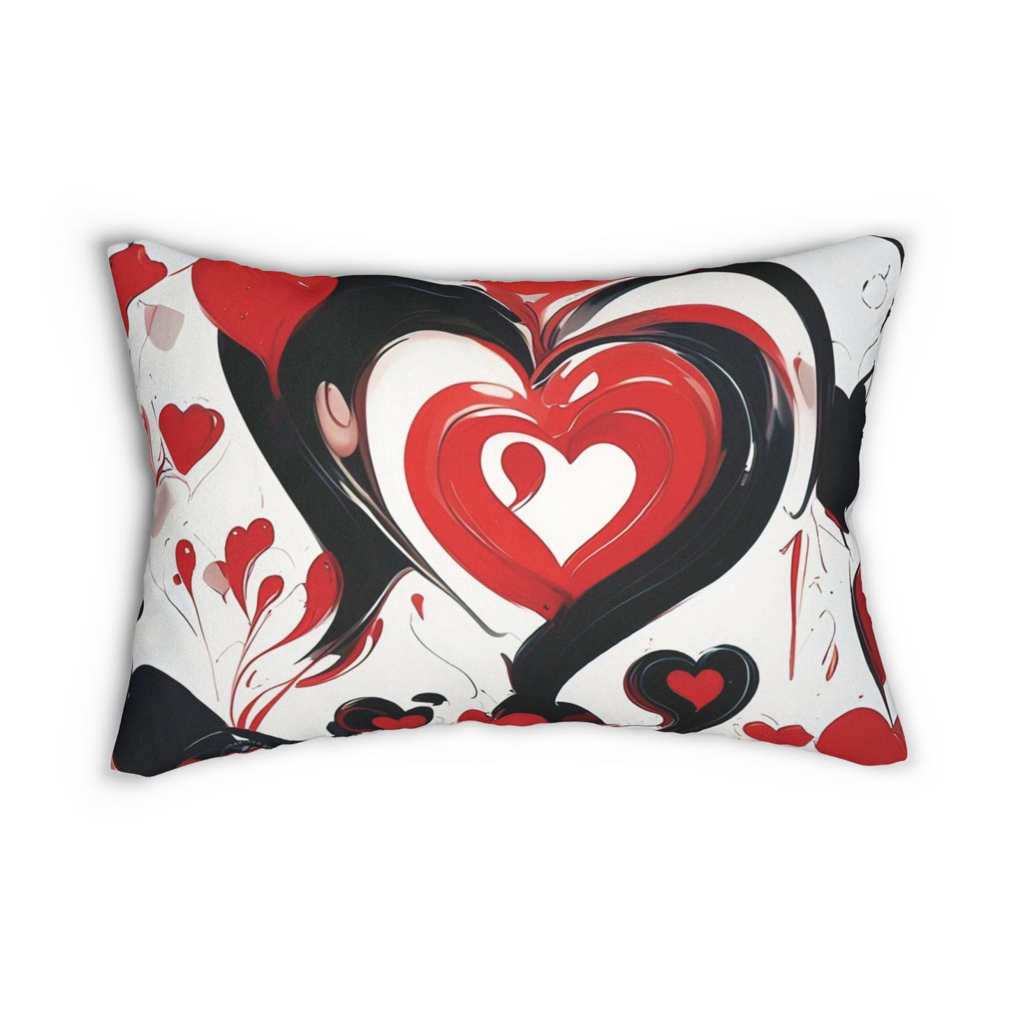 Hearts & Love - Spun Polyester Lumbar Pillow - Creatively Designed Shop