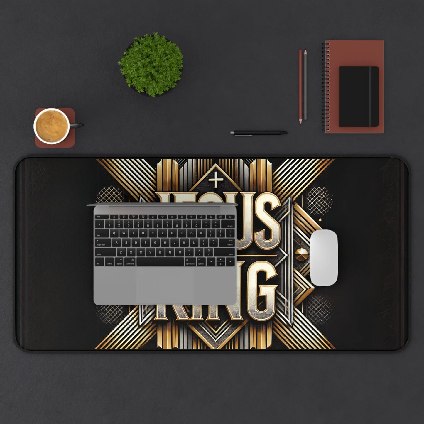 "Jesus Is King" - Desk Mat - Creatively Designed Shop