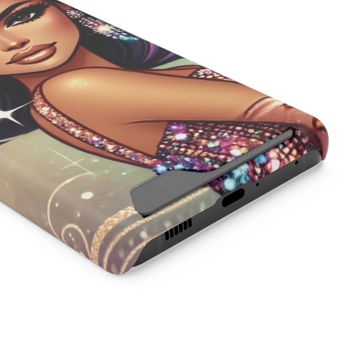 "Stunning" - Phone Case With Card Holder - Creatively Designed Shop