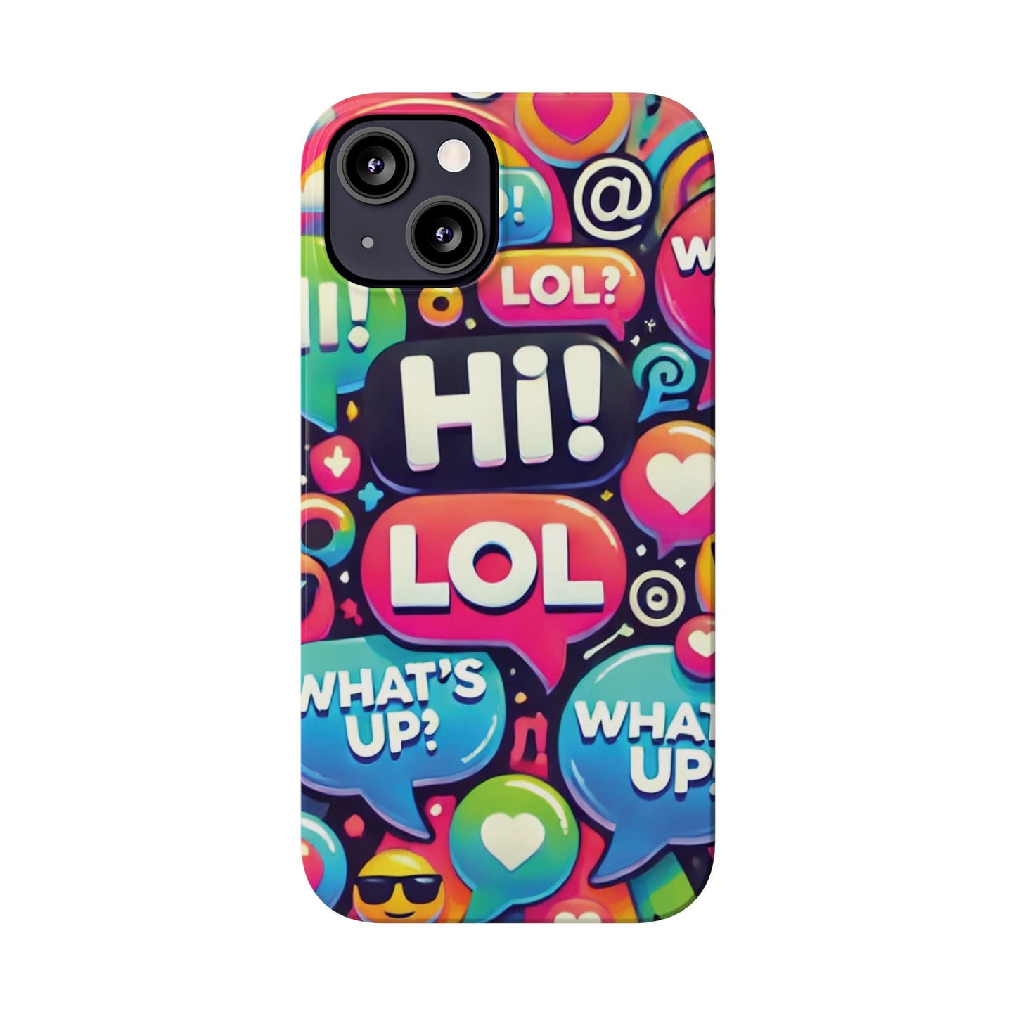 "Text Bubbles" - Slim Phone Cases - Creatively Designed Shop