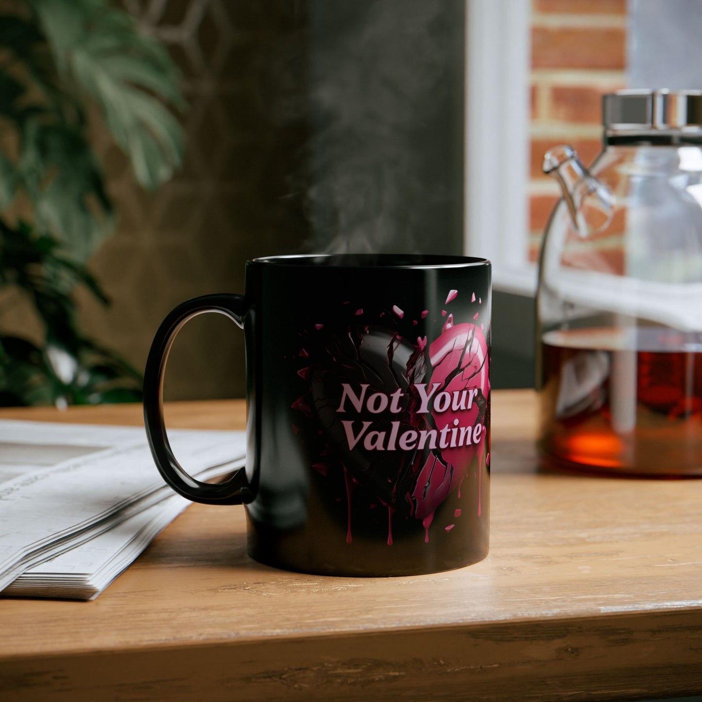 Not Your Valentine - Black Coffee Mug (11oz&15oz) - Creatively Designed Shop