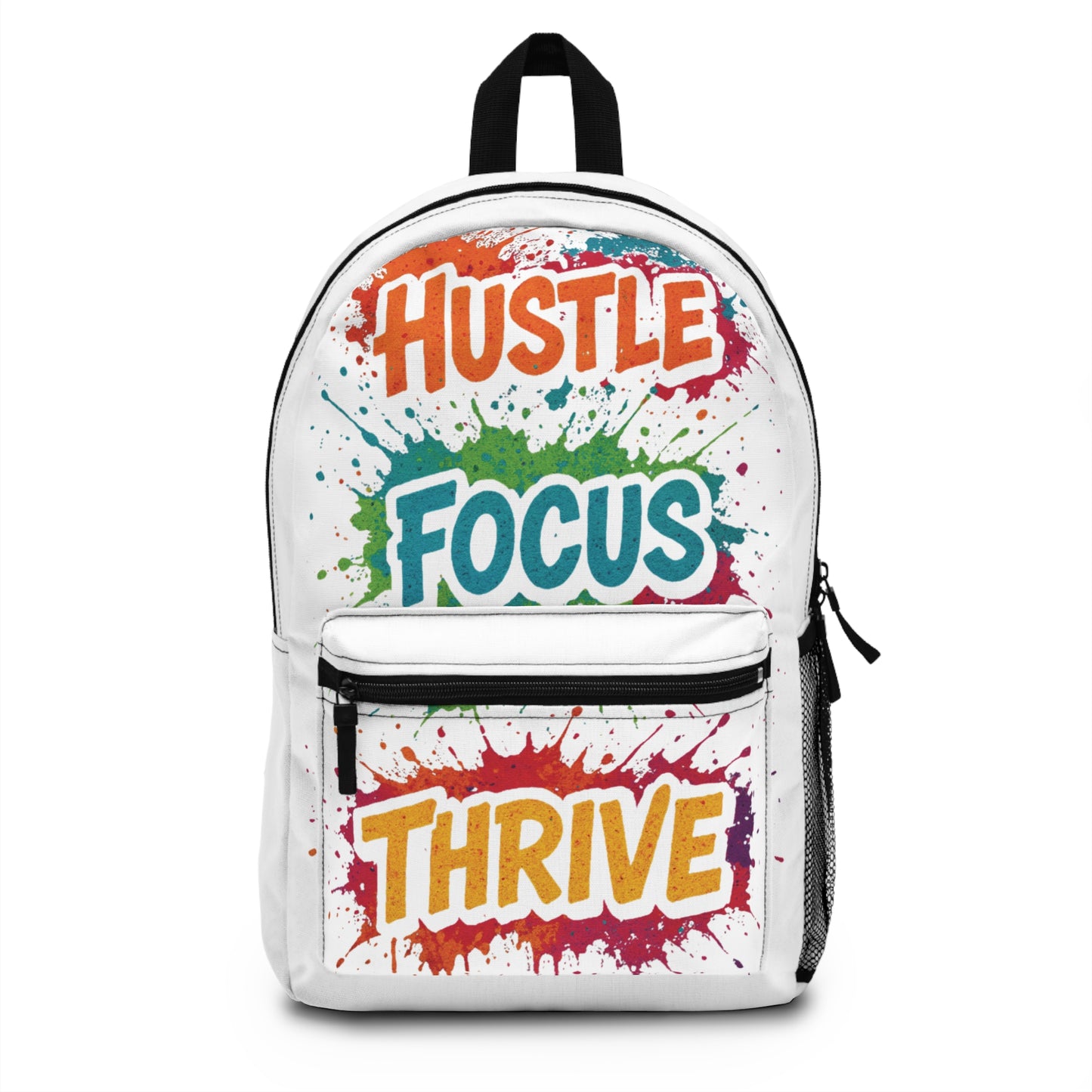 Hustle Focus Thrive (White) - Backpack