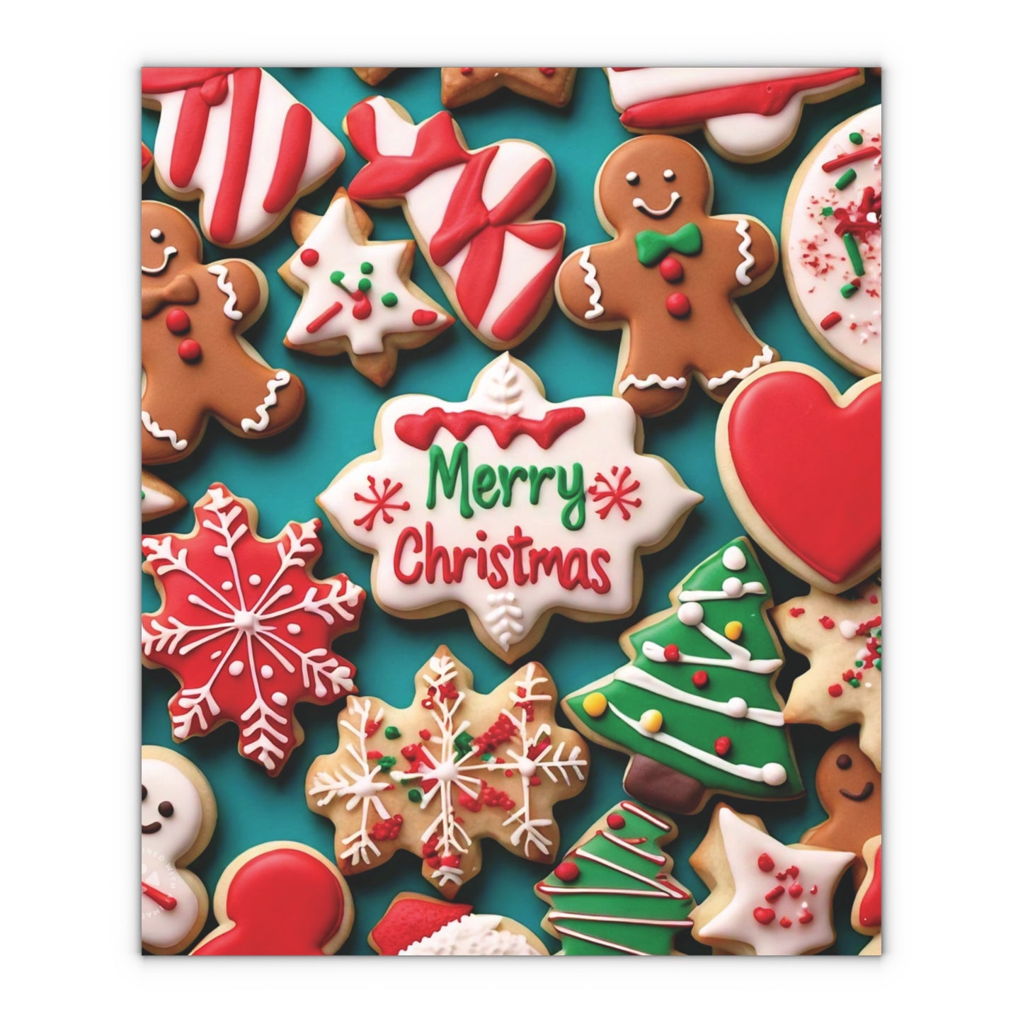 Christmas Cookies & Treats - Gift Wrapping Paper Sheets, 1pc - Creatively Designed Shop