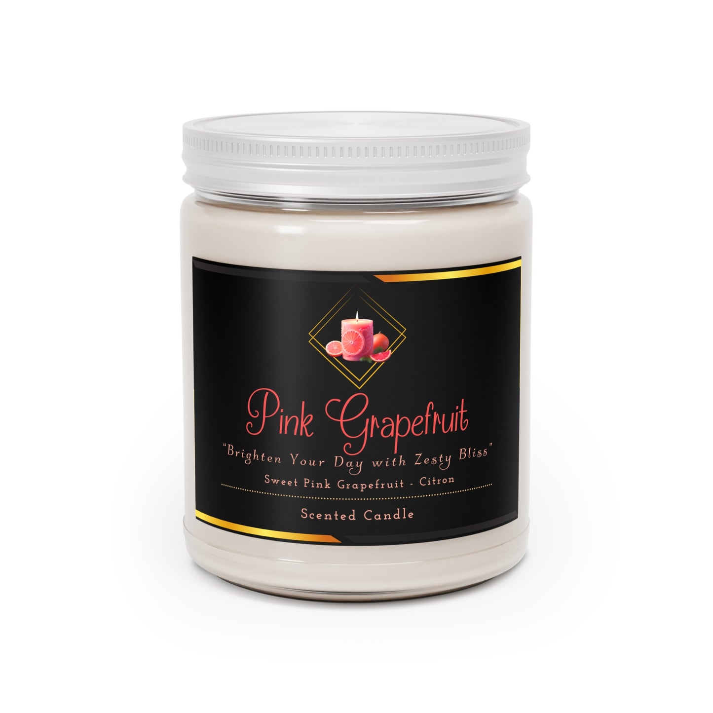 Pink Grapefruit - Scented Candles, 9oz - Creatively Designed Shop