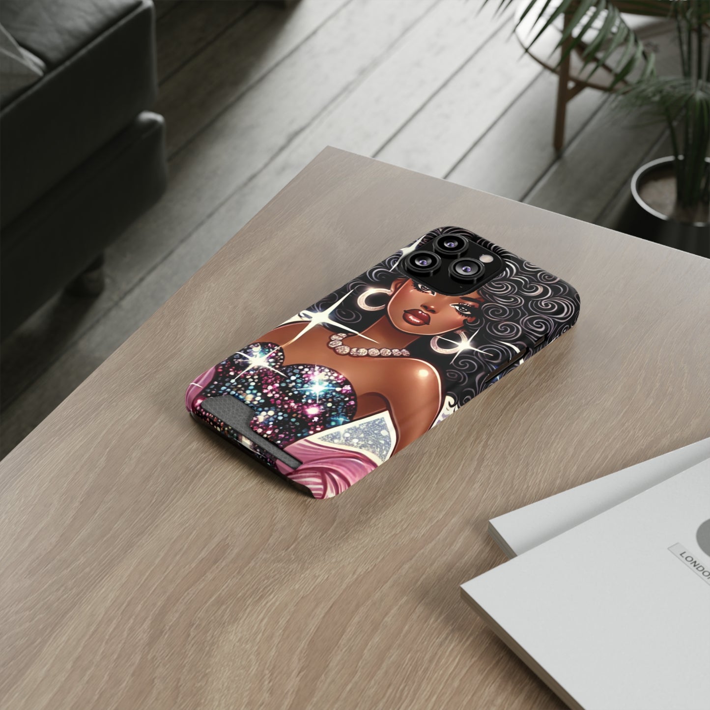 "Gorgeous" - Phone Case With Card Holder - Creatively Designed Shop