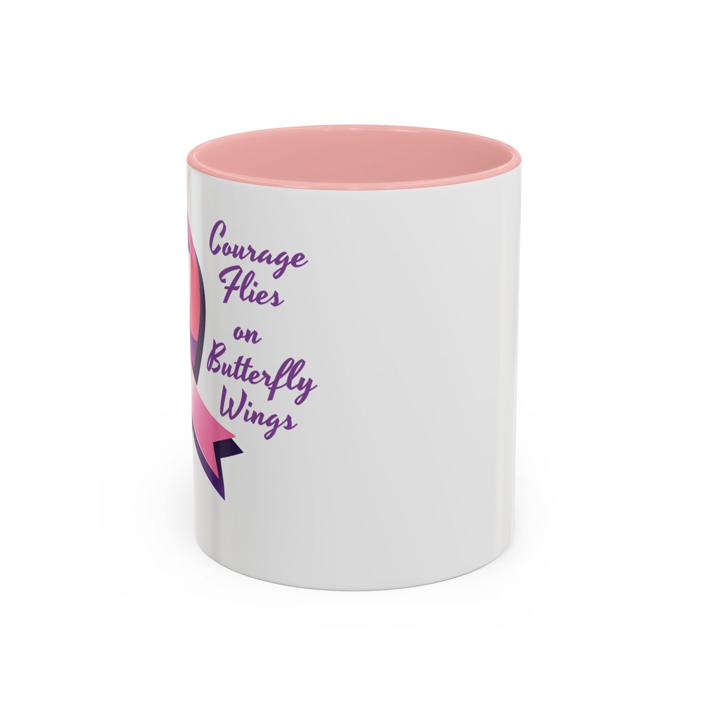 Courage Flies on Butterfly Wings - Accent Coffee Mug