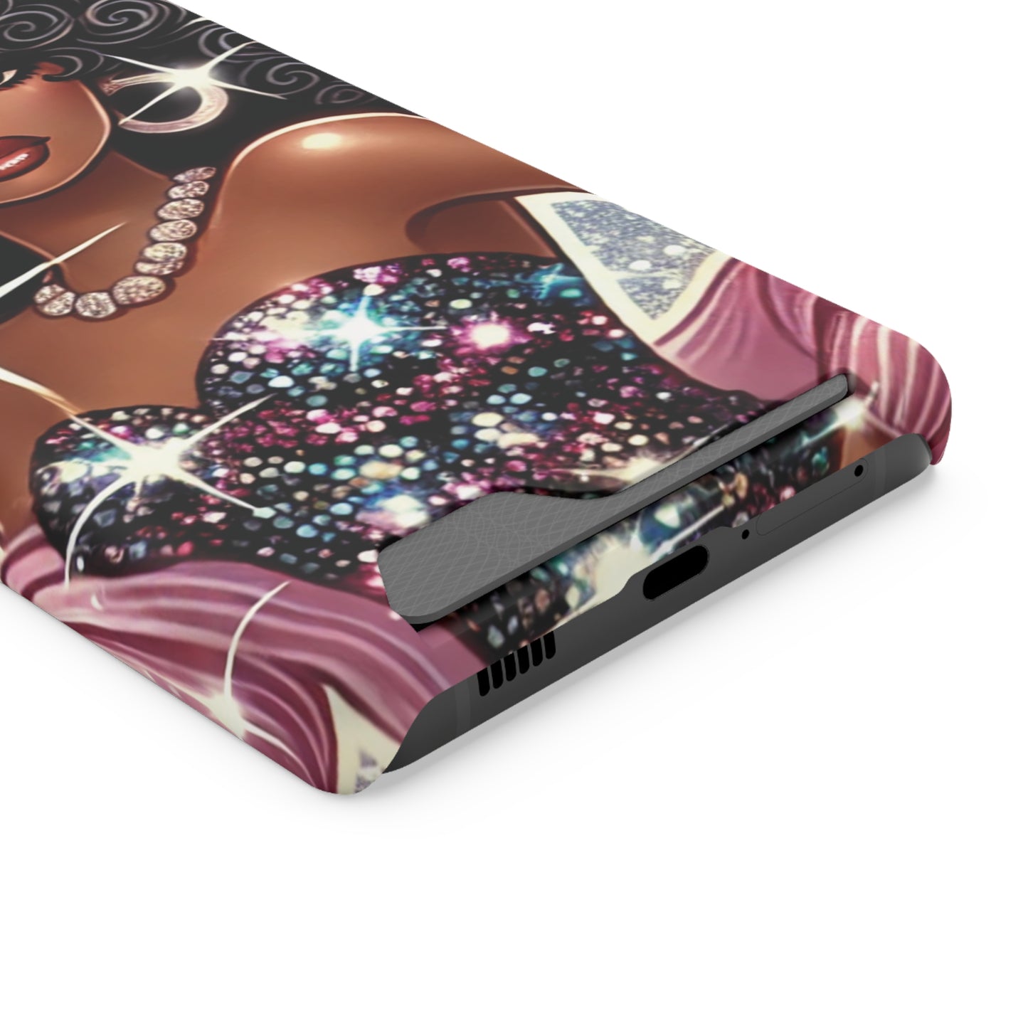 "Gorgeous" - Phone Case With Card Holder - Creatively Designed Shop