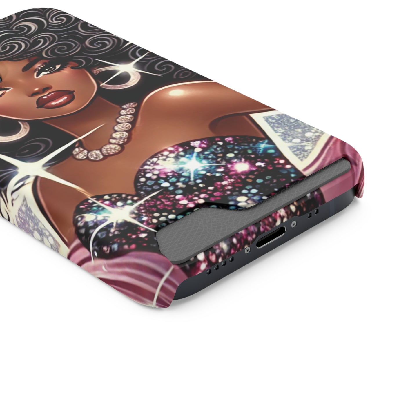 "Gorgeous" - Phone Case With Card Holder - Creatively Designed Shop