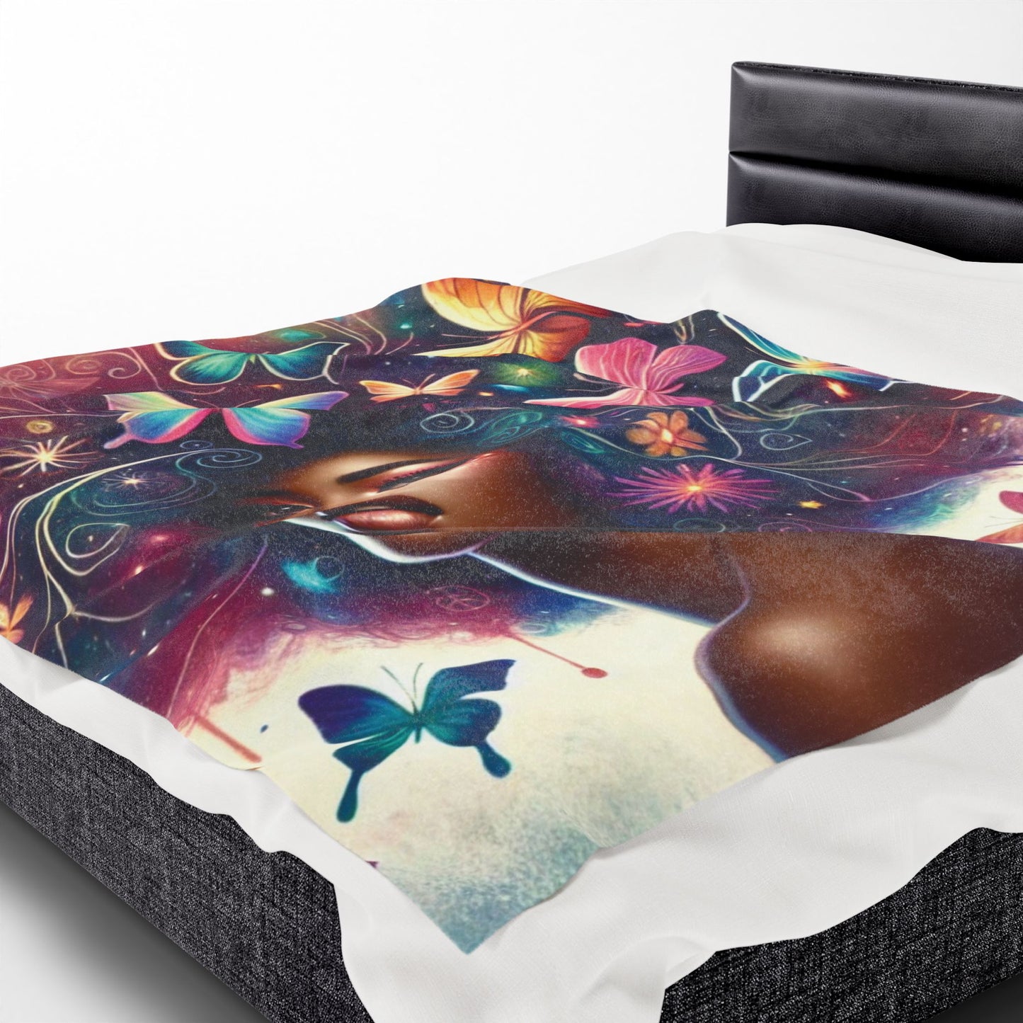 Butterfly Crowned - Velveteen Plush Blanket