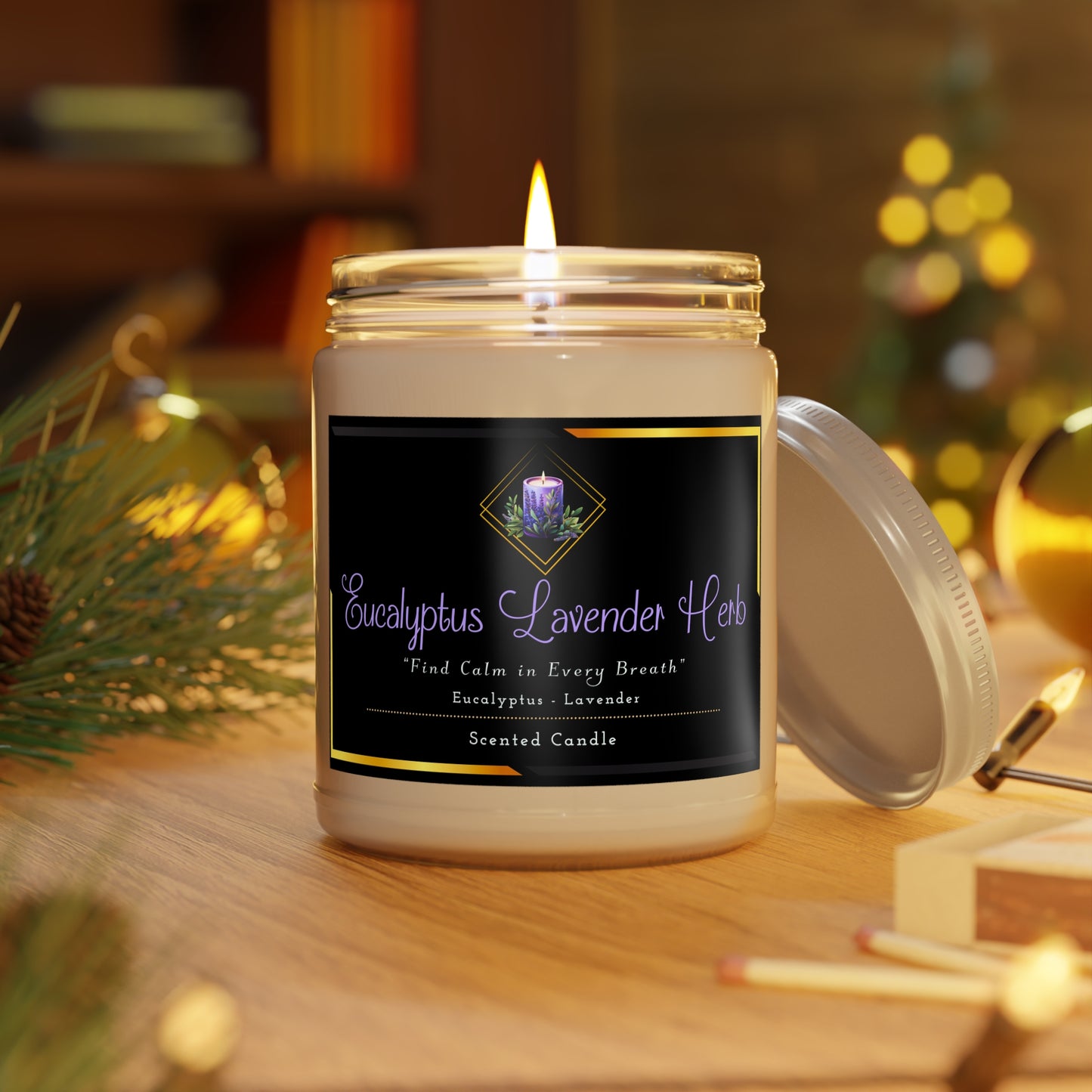 Eucalyptus Lavender Herb - Scented Candles, 9oz