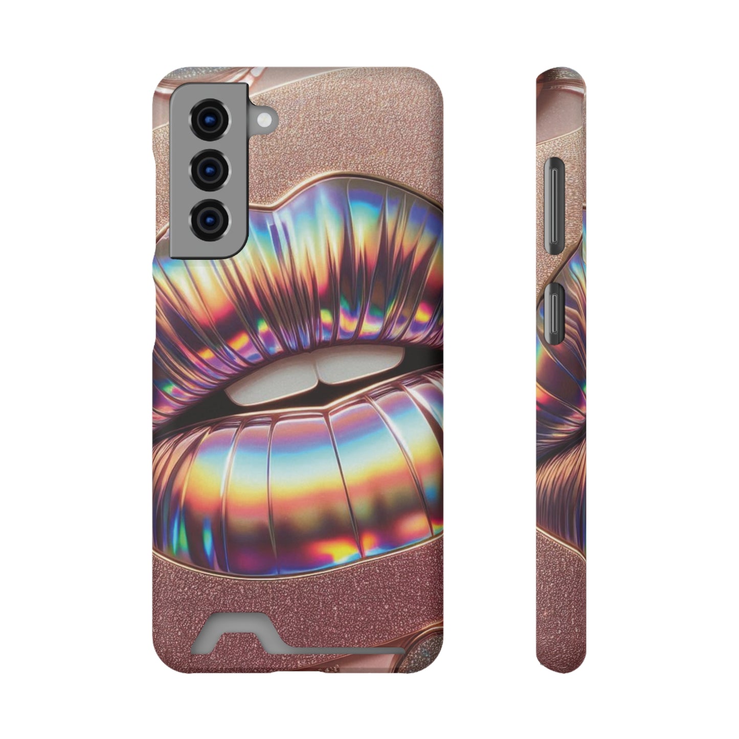 "Bronze Kiss" - Phone Case With Card Holder - Creatively Designed Shop
