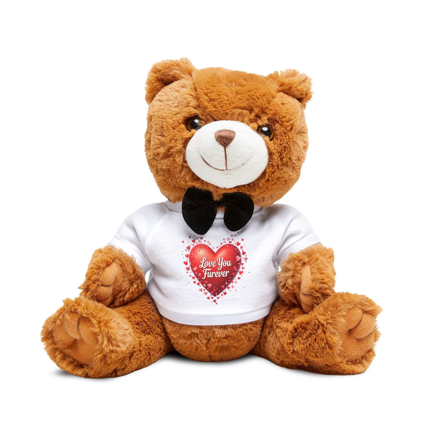 Adorable Teddy Bear with 'Love You Furever' T-Shirt - Creatively Designed Shop