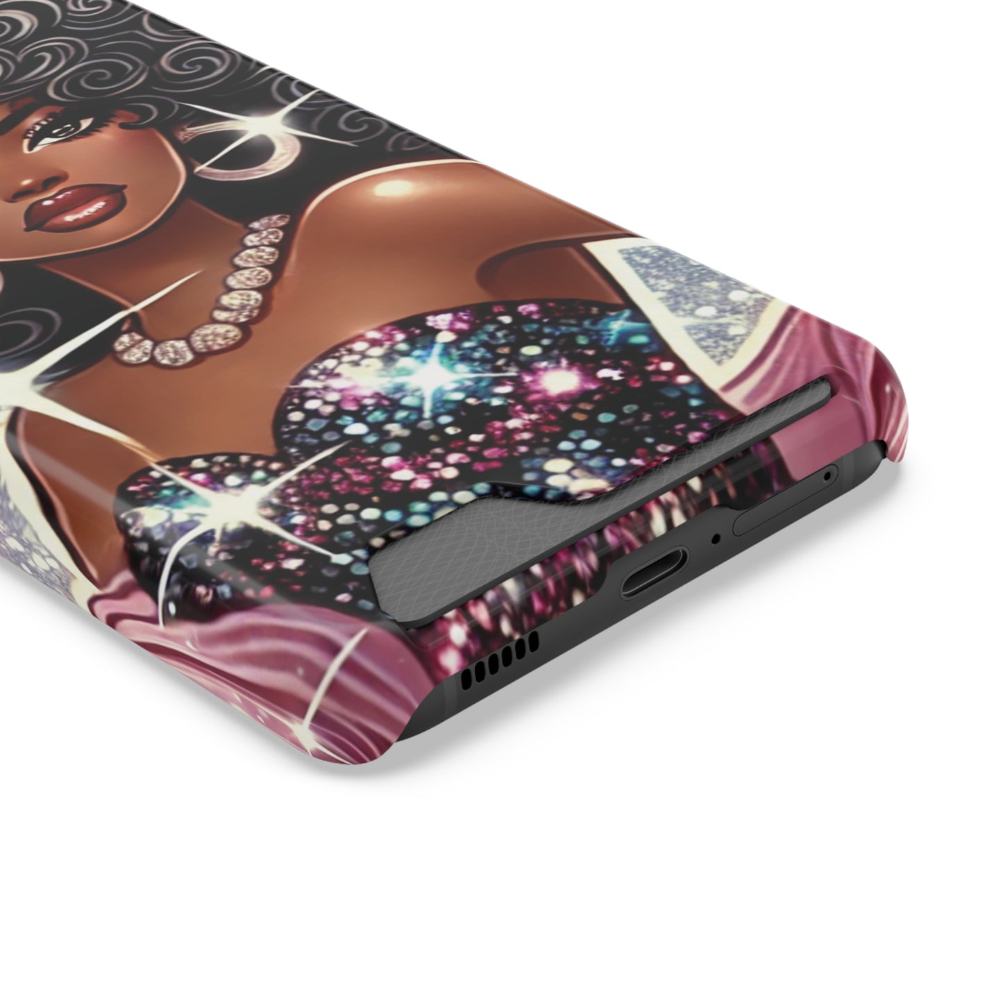 "Gorgeous" - Phone Case With Card Holder - Creatively Designed Shop