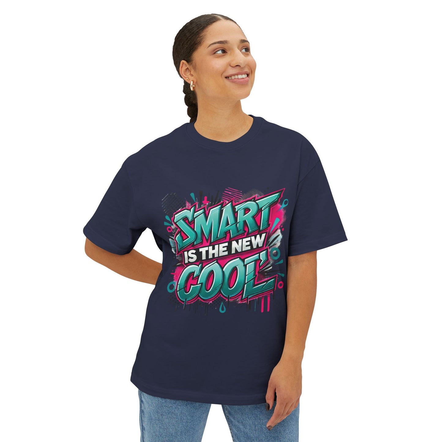 Smart is the New Cool - Unisex Oversized Boxy Tee