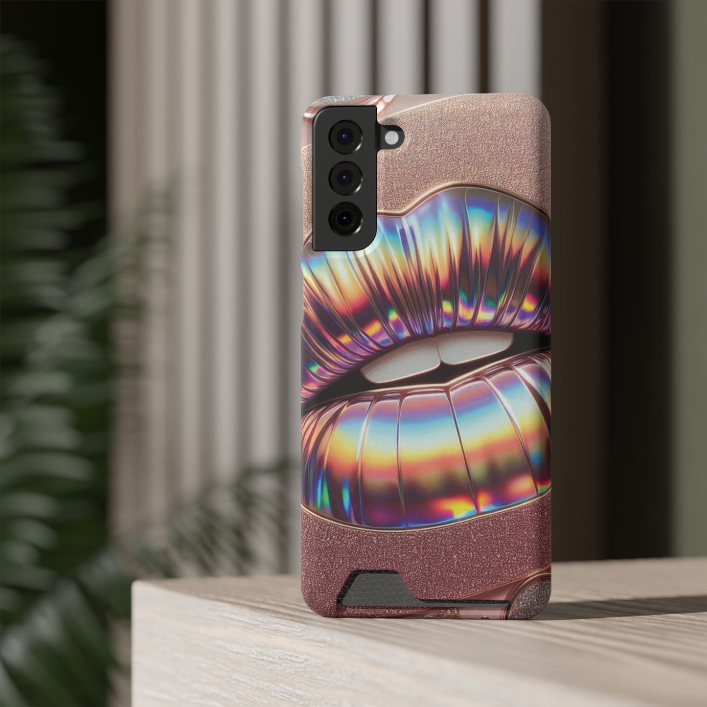"Bronze Kiss" - Phone Case With Card Holder - Creatively Designed Shop
