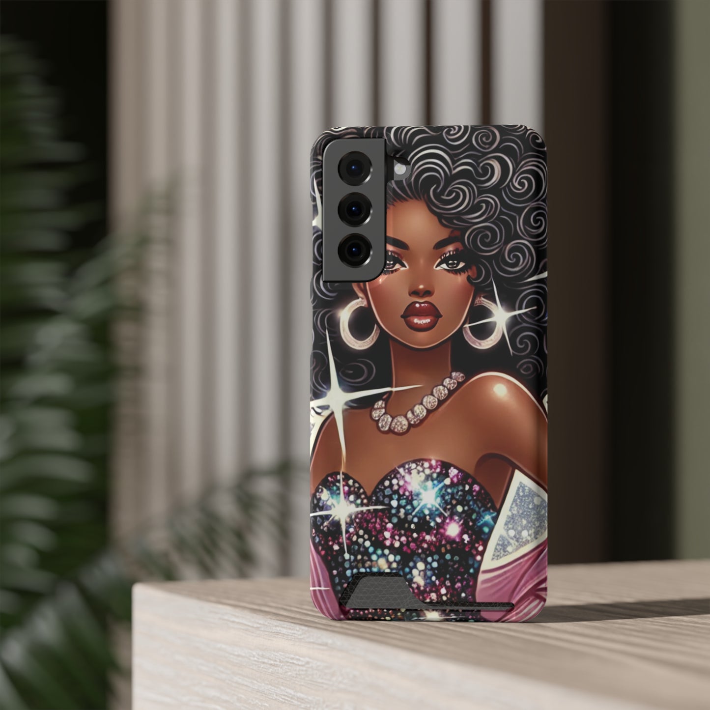 "Gorgeous" - Phone Case With Card Holder - Creatively Designed Shop