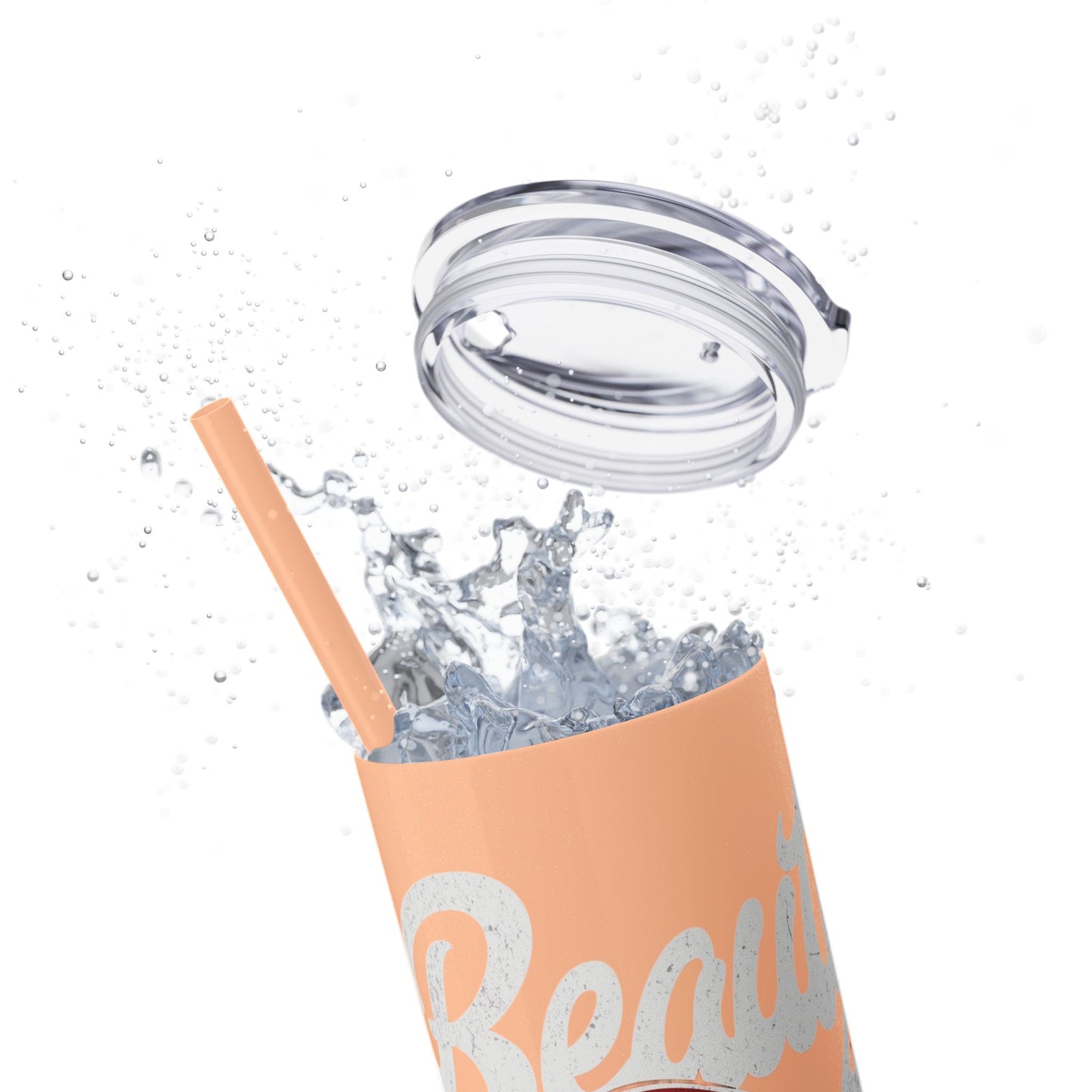 Beauty Speaks - Skinny Tumbler with Straw, 20oz - Creatively Designed Shop