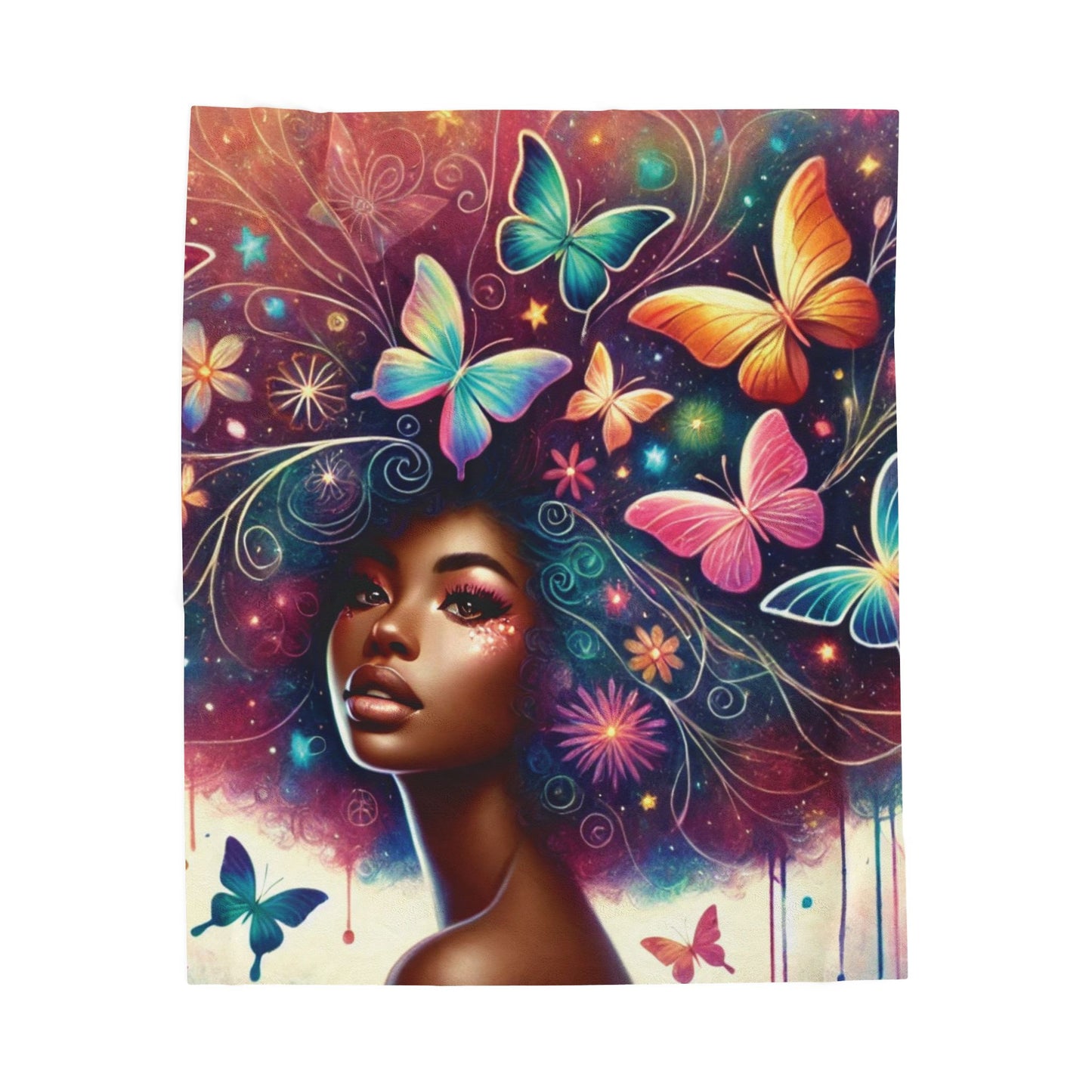 Butterfly Crowned - Velveteen Plush Blanket