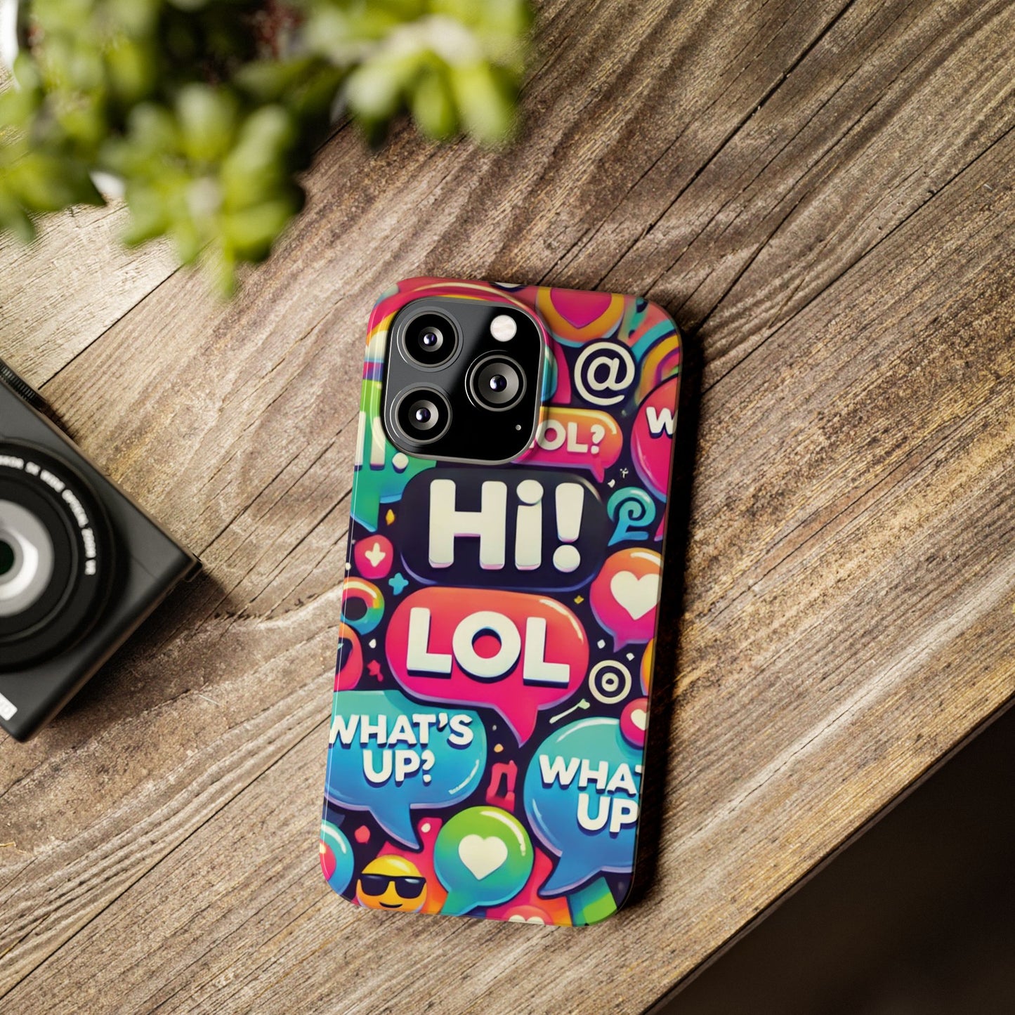 "Text Bubbles" - Slim Phone Cases - Creatively Designed Shop