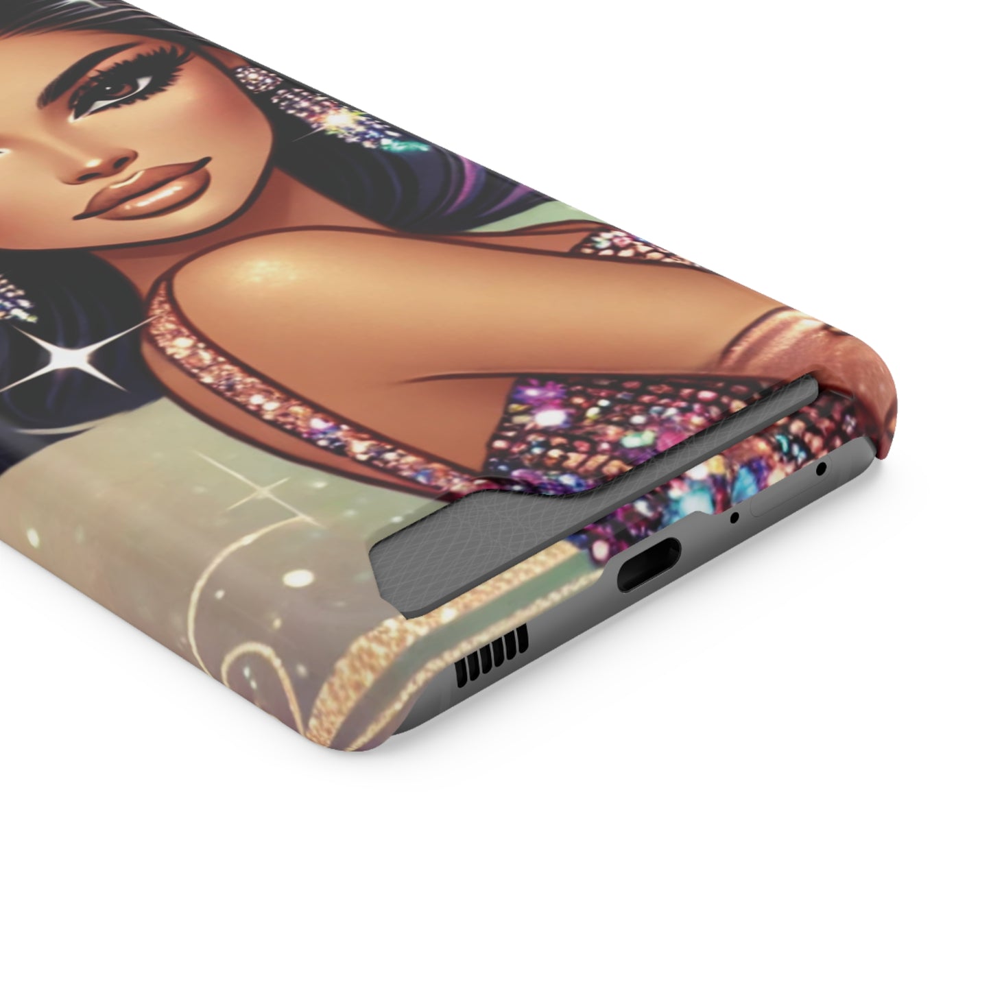 "Stunning" - Phone Case With Card Holder - Creatively Designed Shop