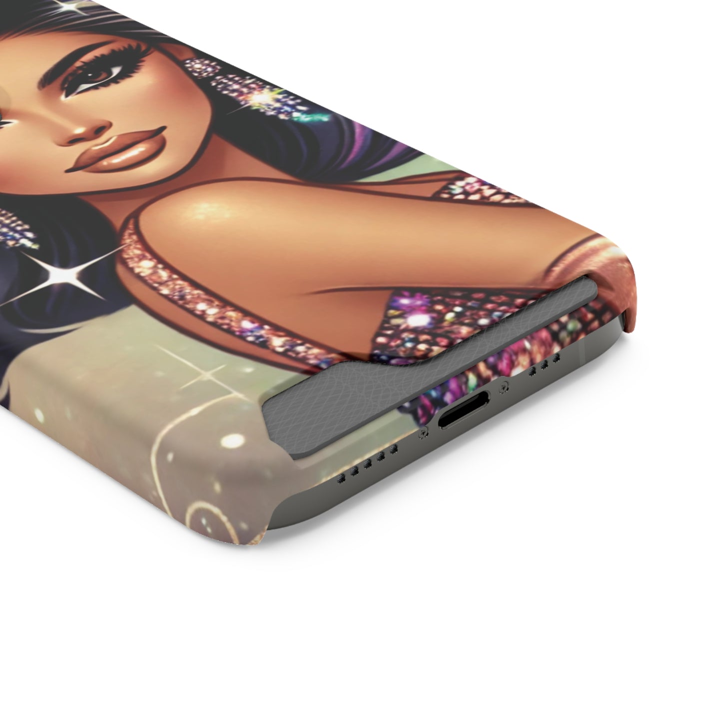 "Stunning" - Phone Case With Card Holder - Creatively Designed Shop