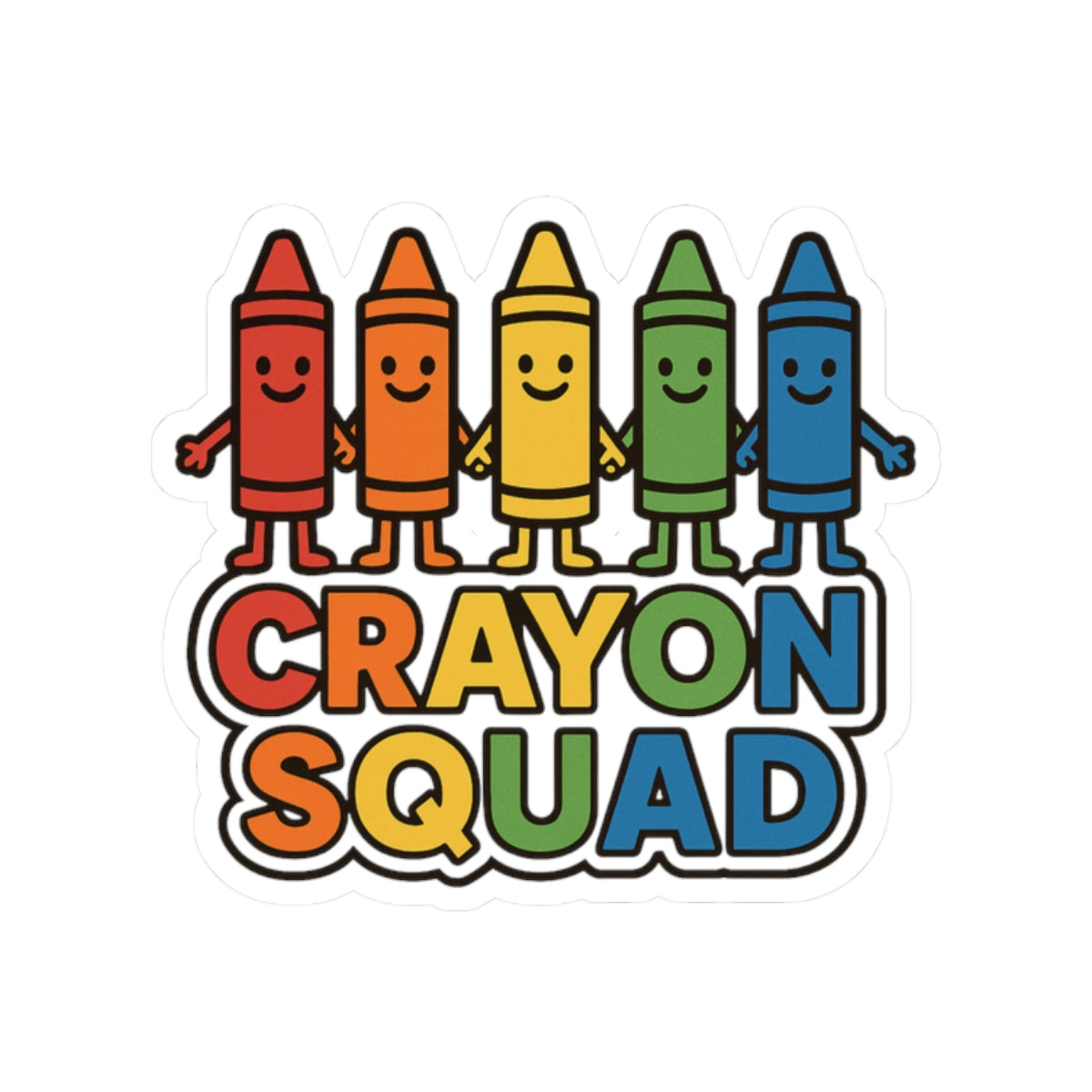 Crayon Squad - Kiss-Cut Sticker