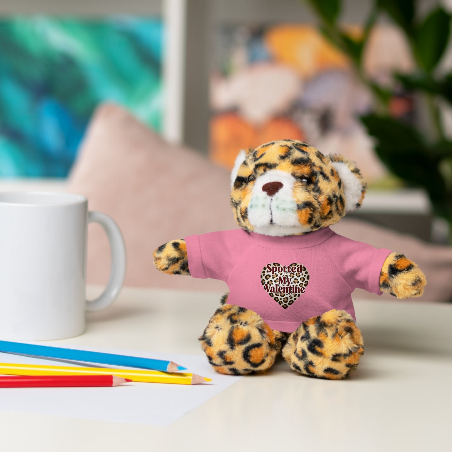 'Spotted My Valentine' - Stuffed Jaquar with Tee - Creatively Designed Shop