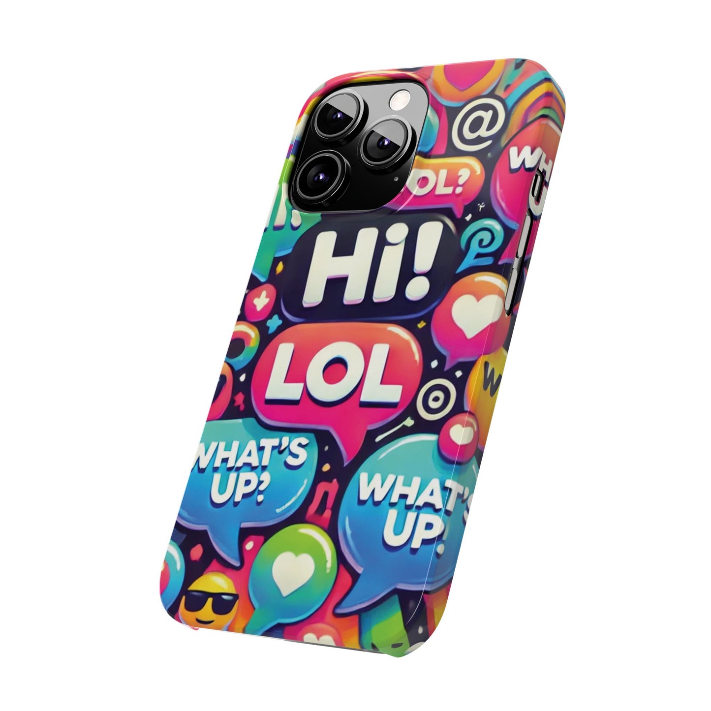 "Text Bubbles" - Slim Phone Cases - Creatively Designed Shop