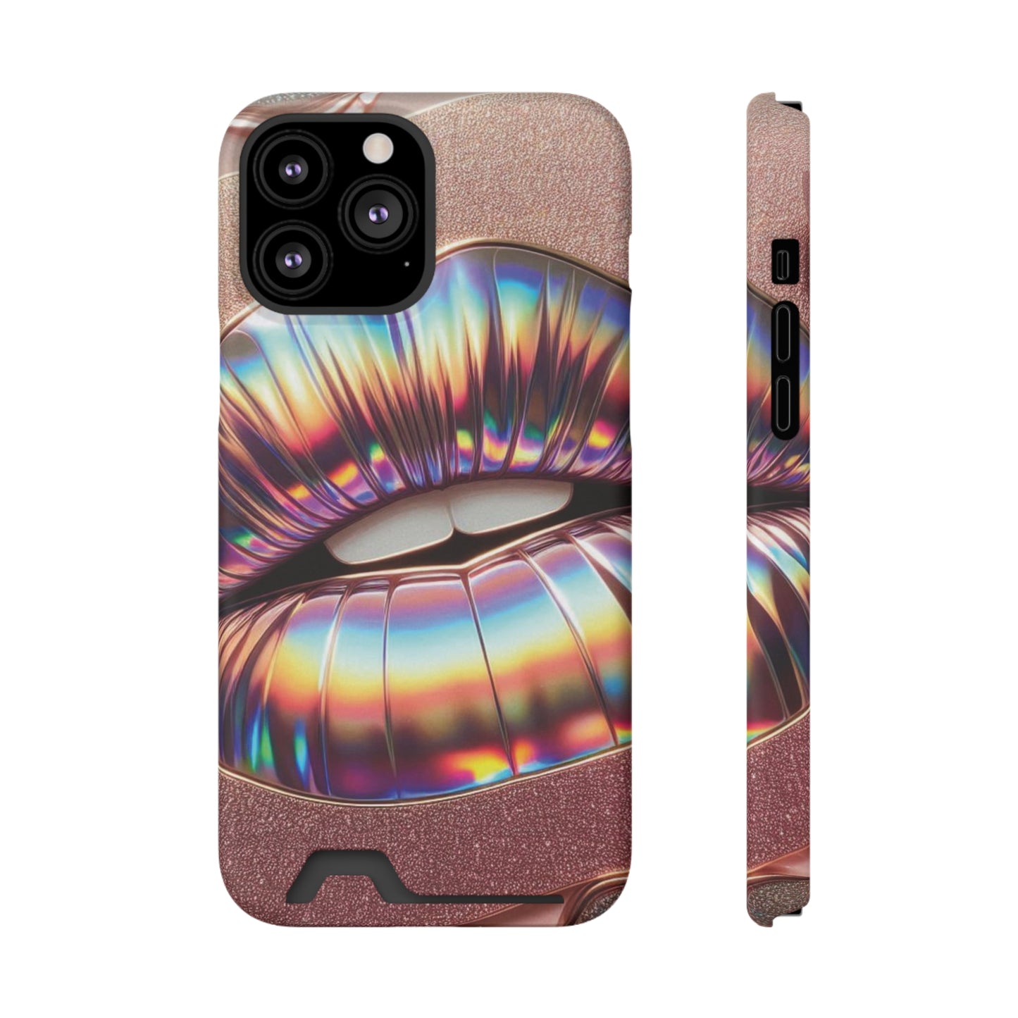 "Bronze Kiss" - Phone Case With Card Holder - Creatively Designed Shop