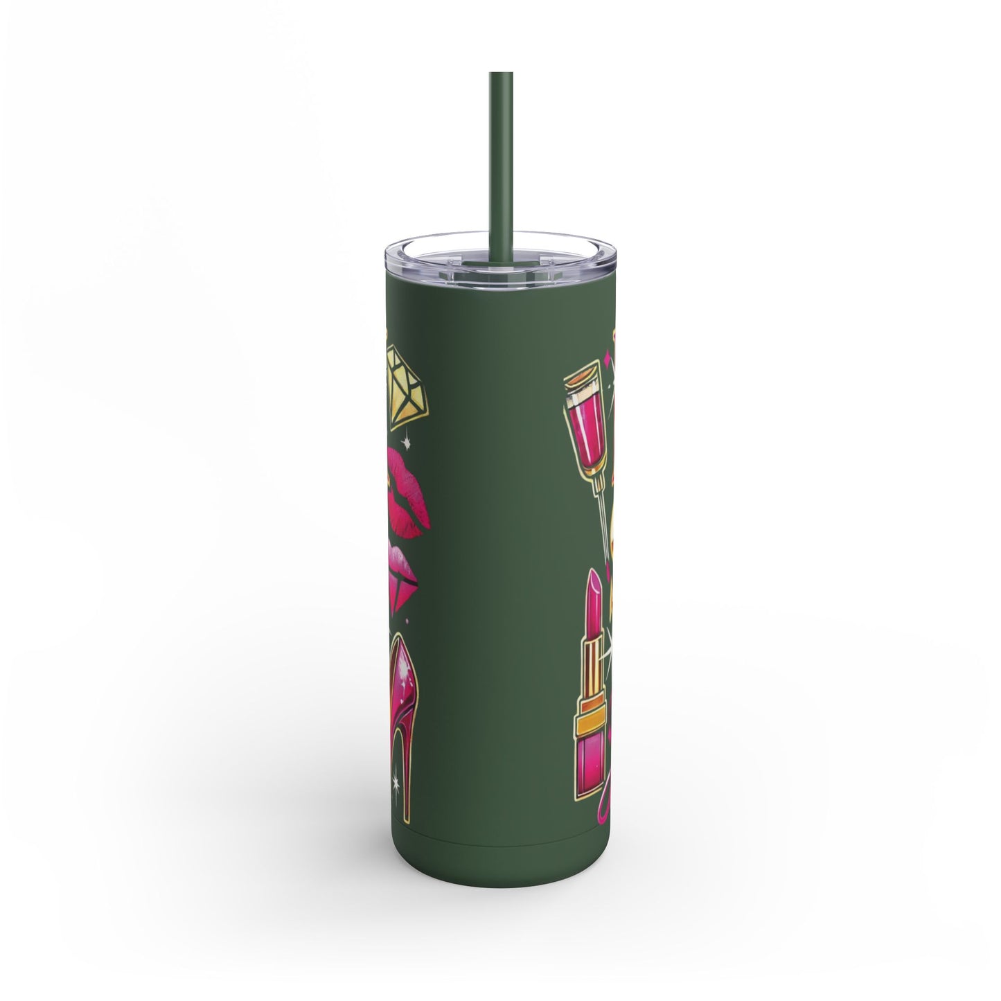 Pink, Sip & Love - Maars Maker Skinny Matte Tumbler, 20oz - Creatively Designed Shop