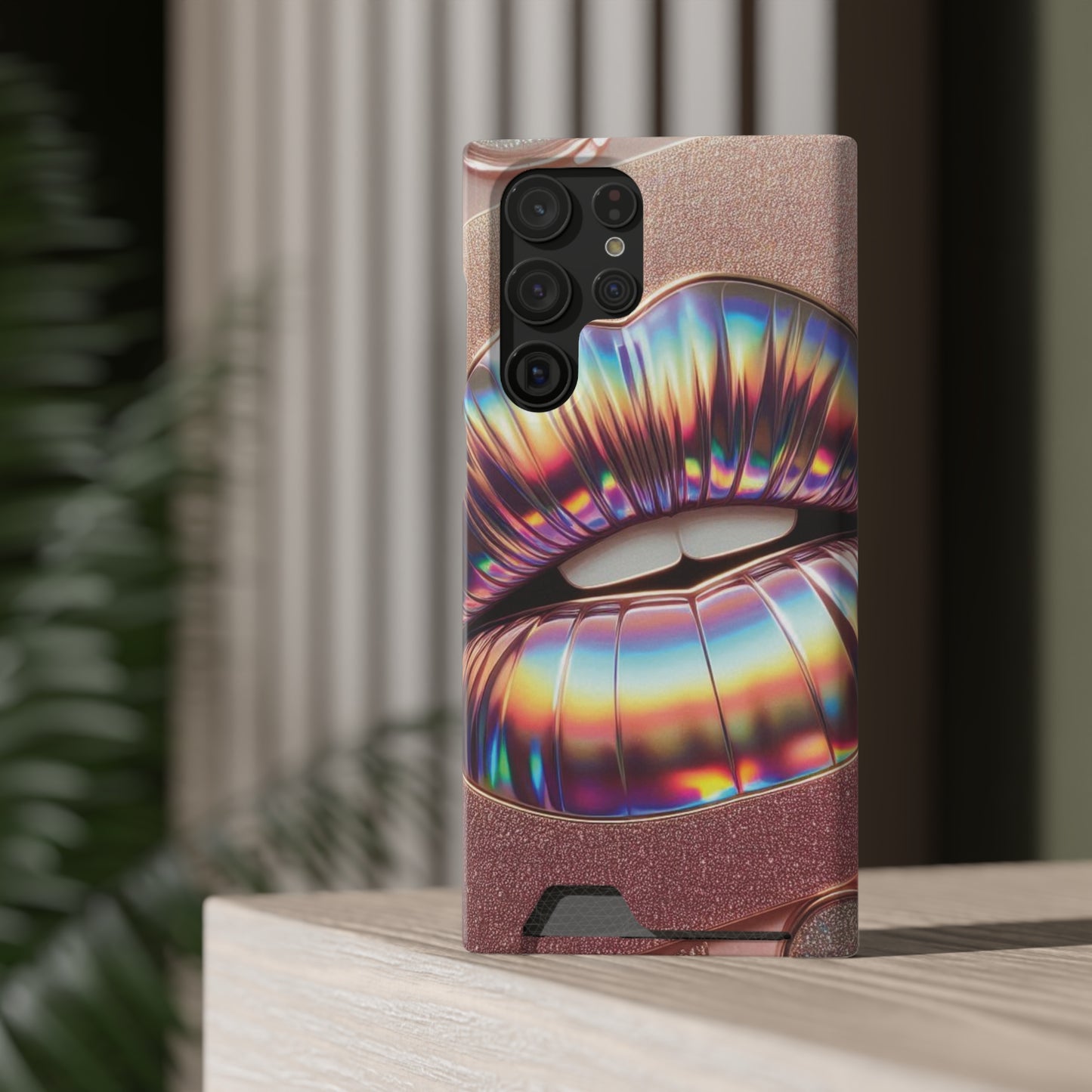 "Bronze Kiss" - Phone Case With Card Holder - Creatively Designed Shop