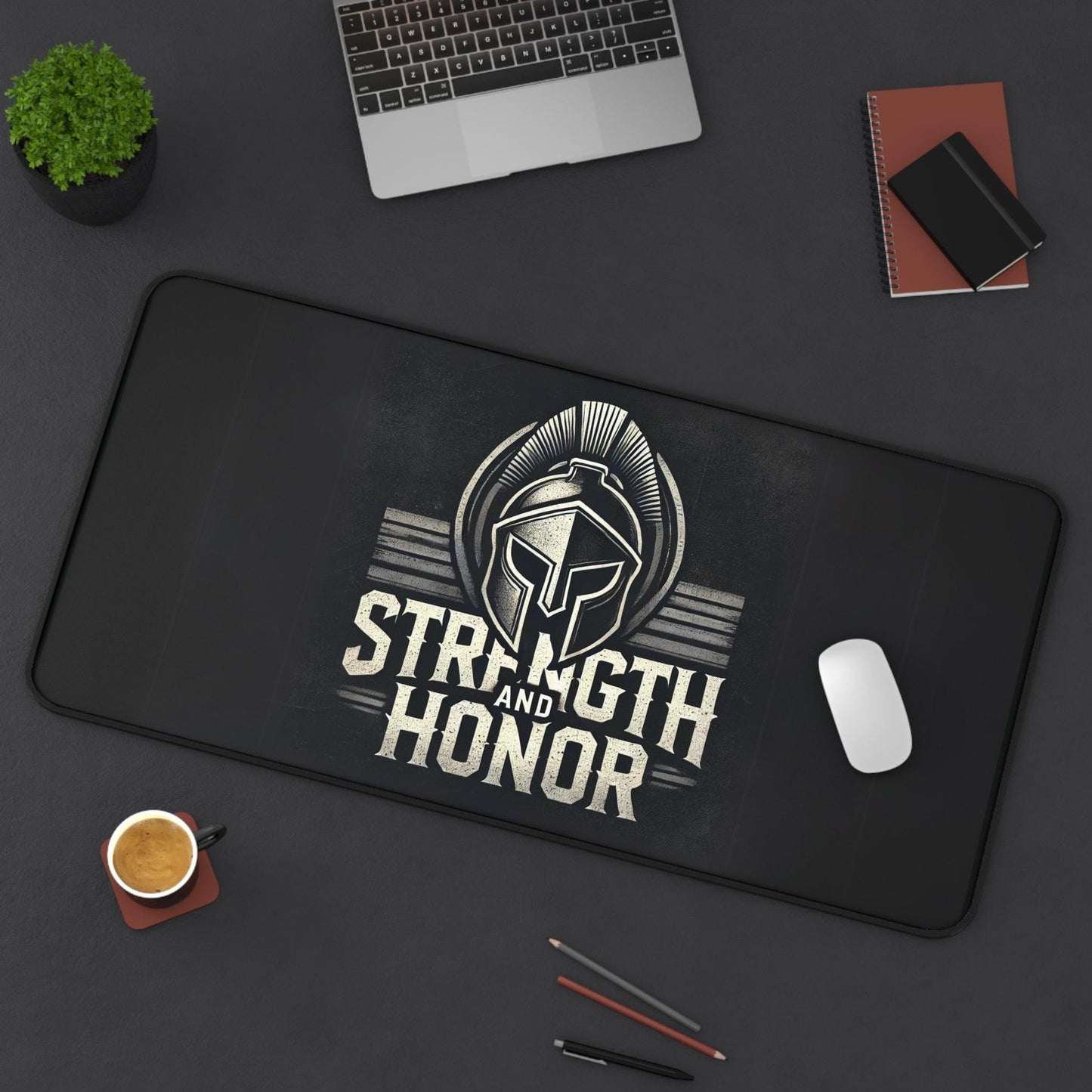 "Strength and Honor" - Desk Mat - Creatively Designed Shop