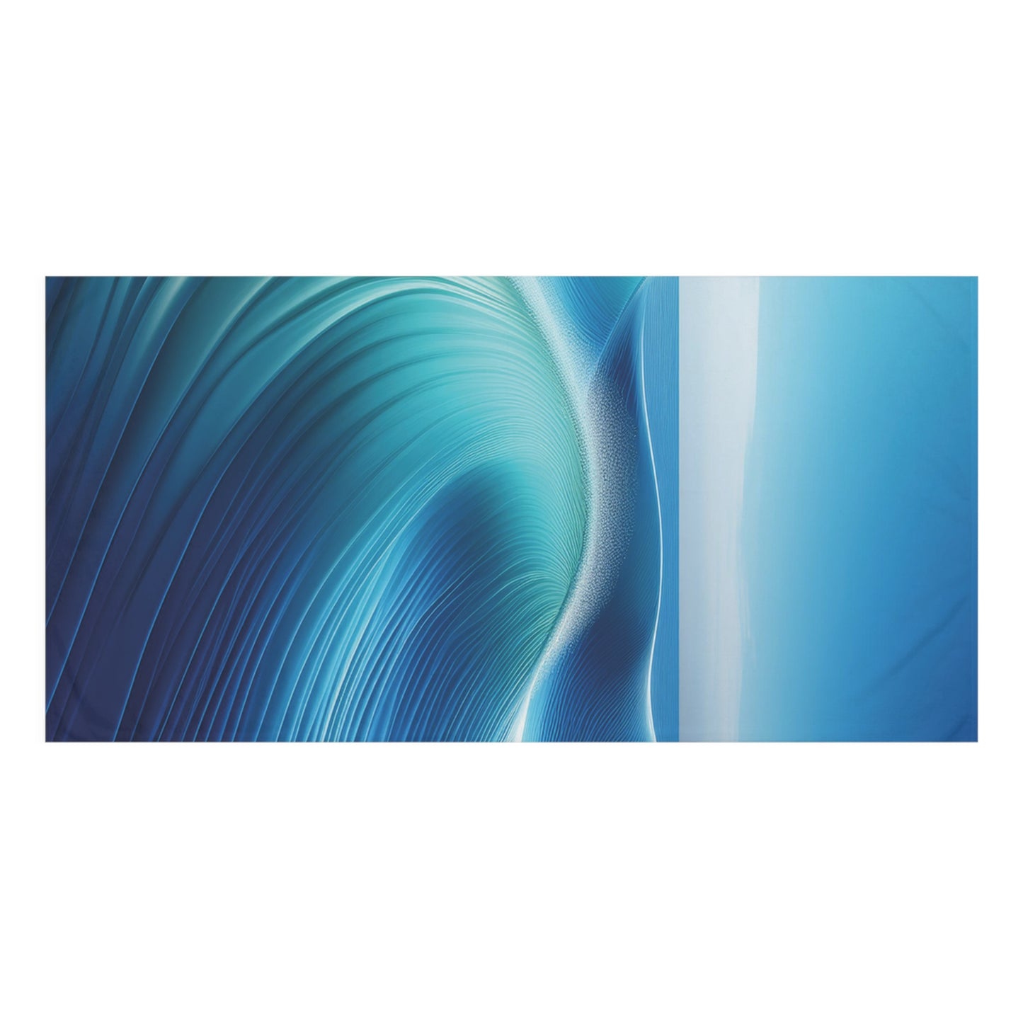 Shades of Blue Waves - Mink-Cotton Towel