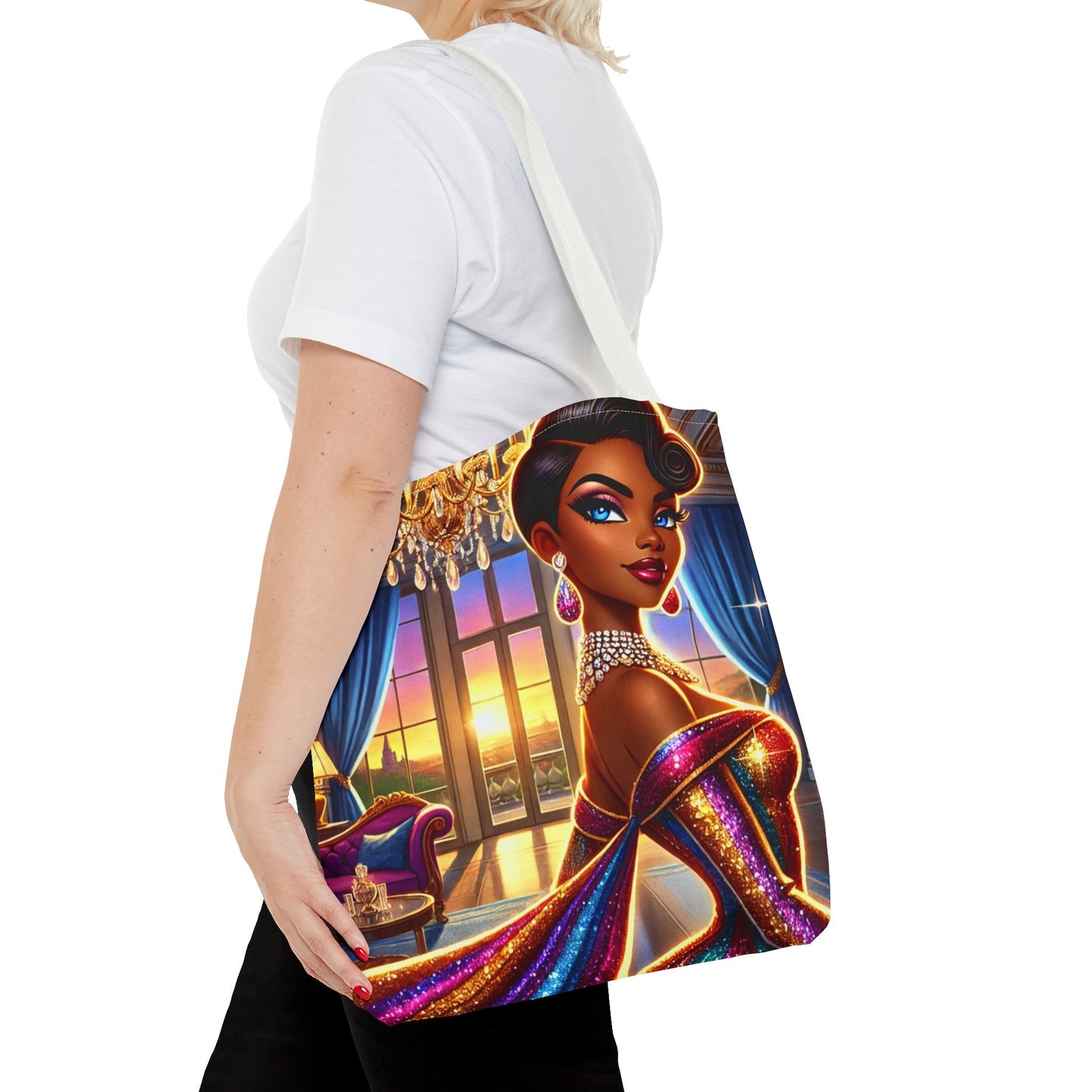 "Elegance Suits Me" - Tote Bag (AOP) - Creatively Designed Shop