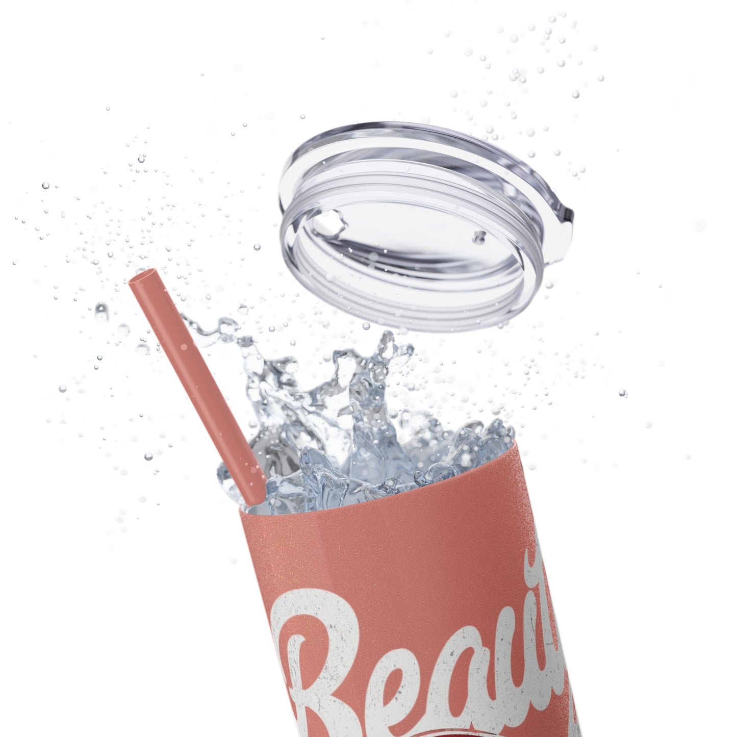 Beauty Speaks - Skinny Tumbler with Straw, 20oz - Creatively Designed Shop