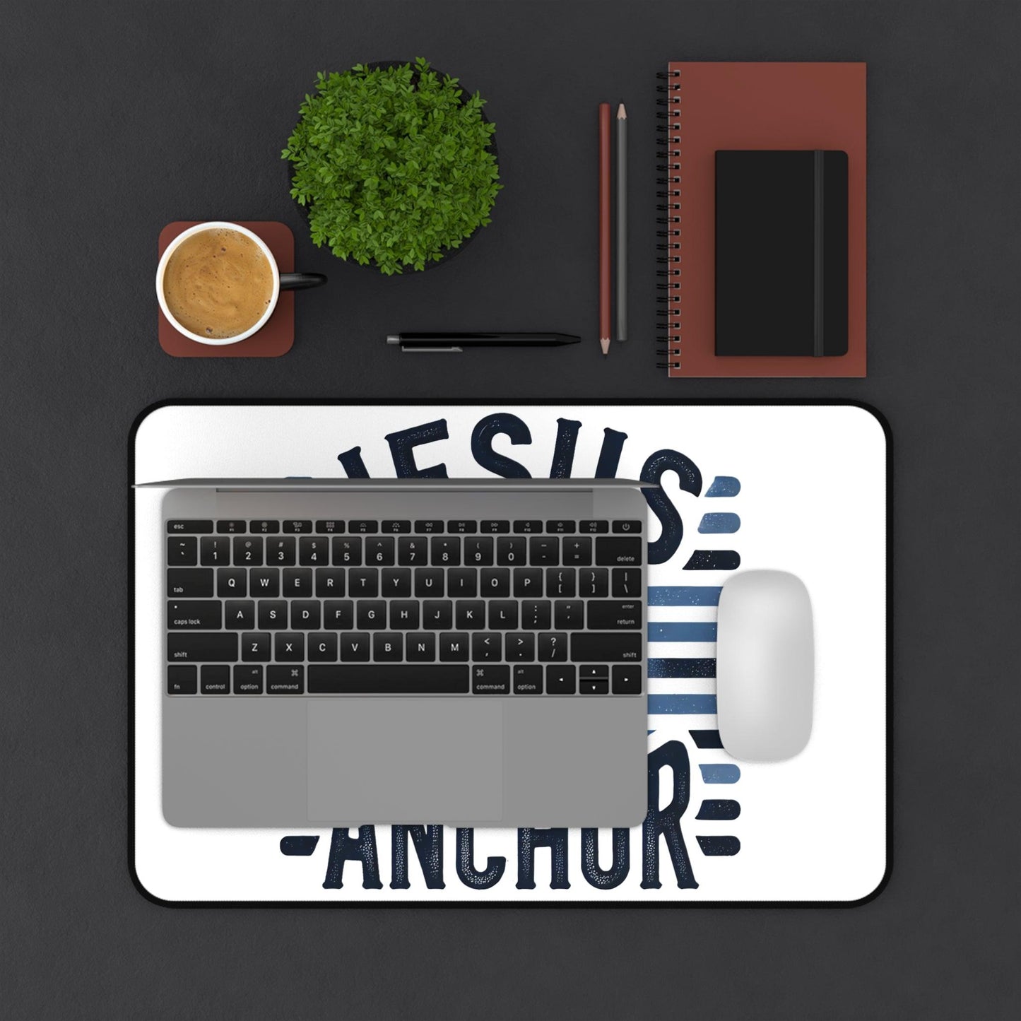 "Jesus Is My Anchor" - Desk Mat - Creatively Designed Shop