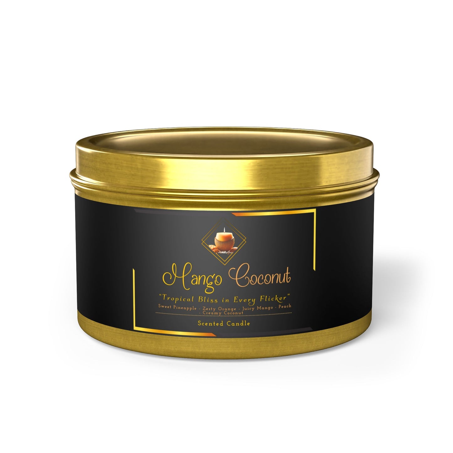 Mango Coconut - Tin Candles - Creatively Designed Shop
